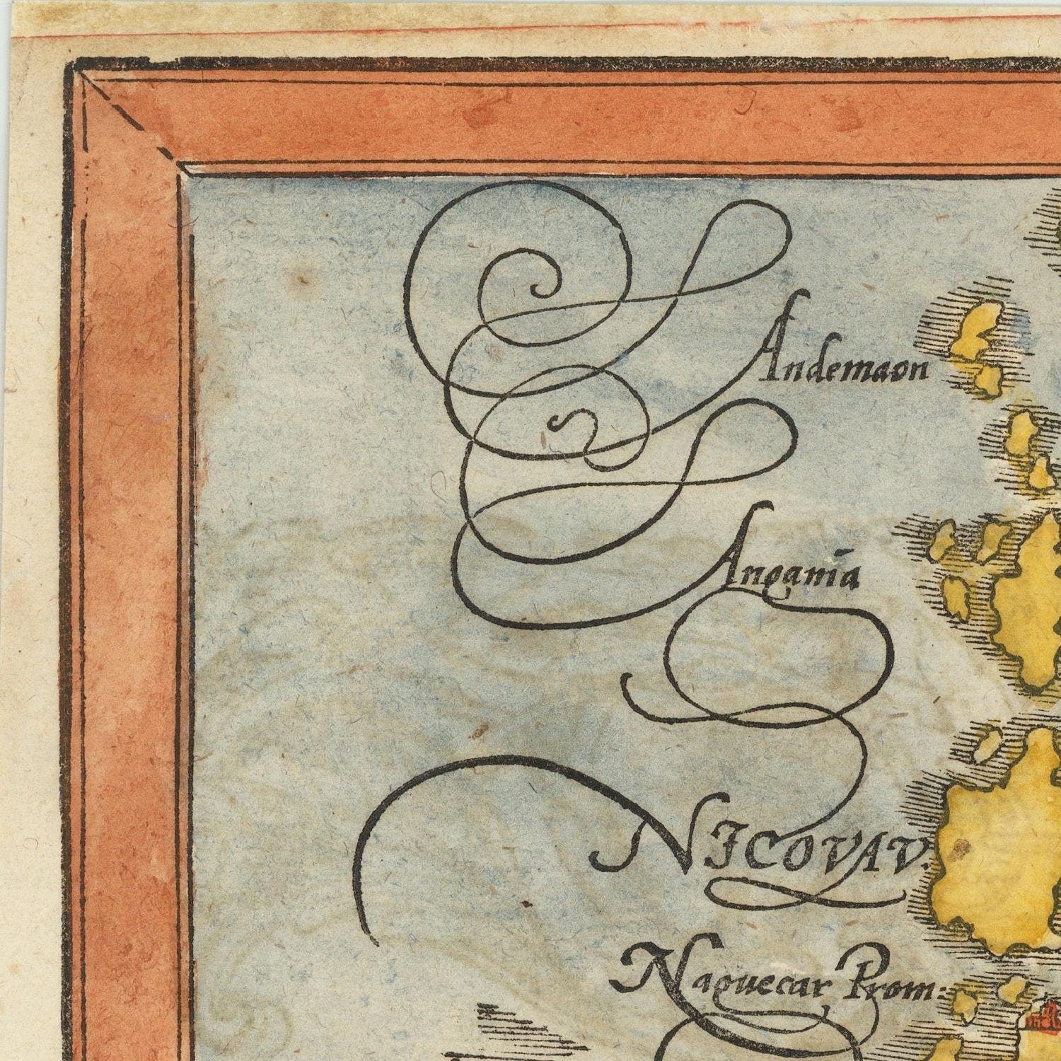 detail of the map from the top left corner