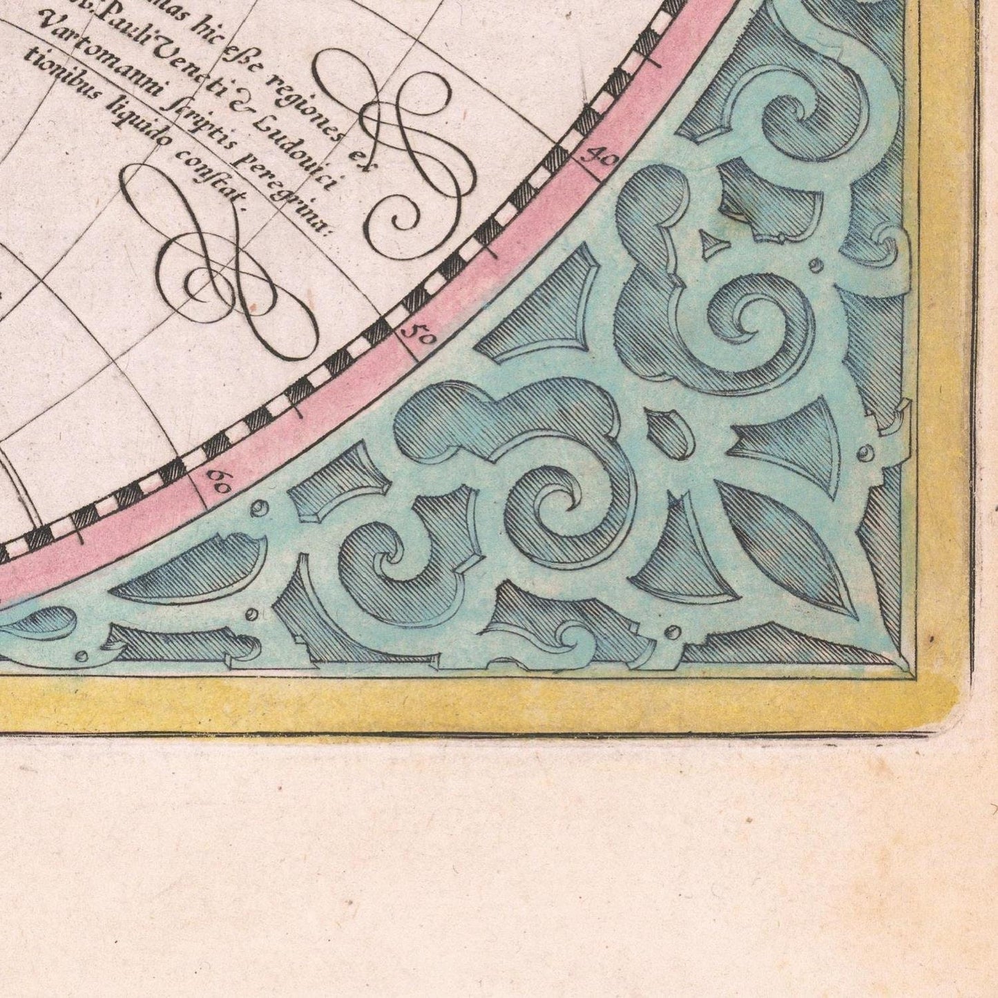 detail of the map from the bottom right corner