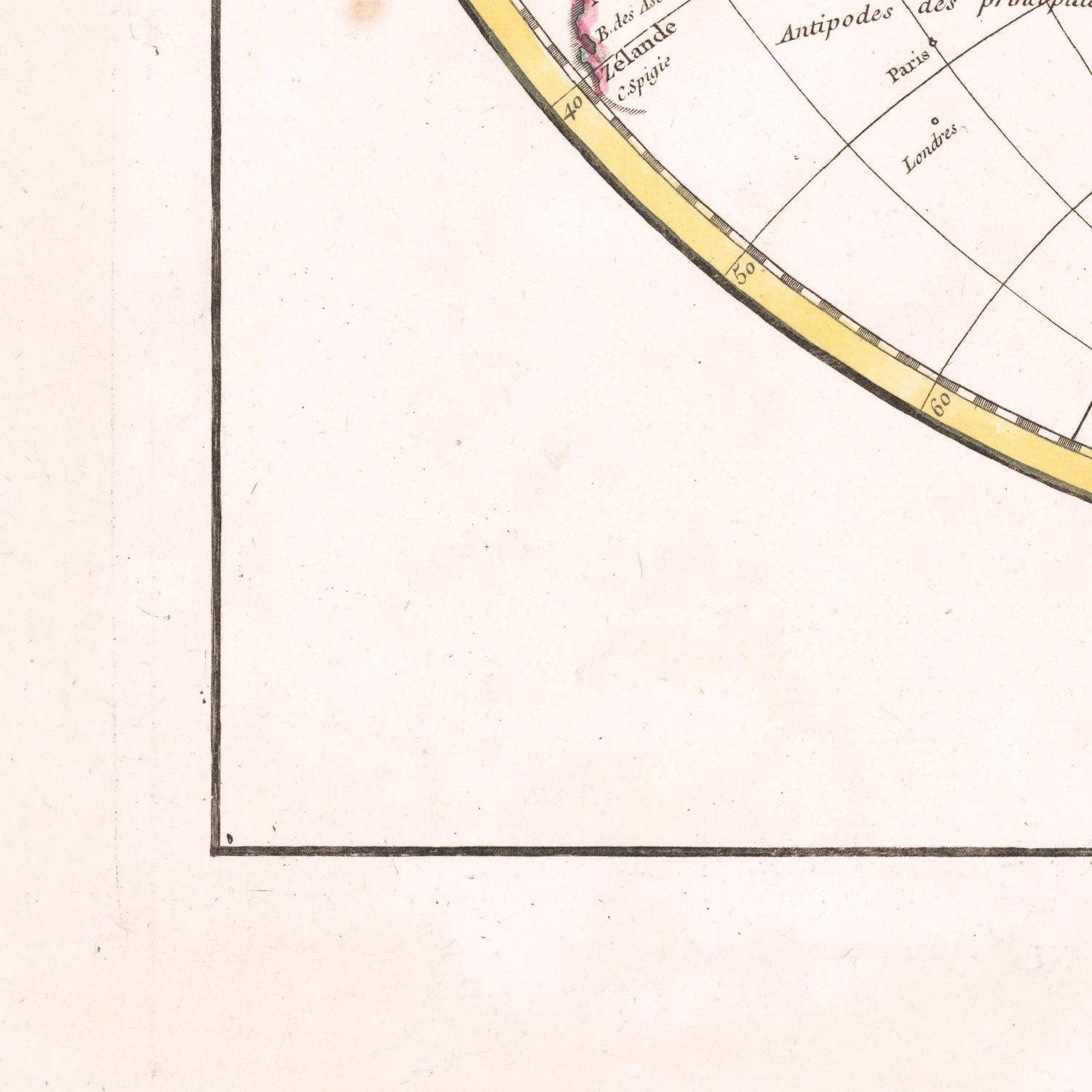 detail of the map from the bottom left corner