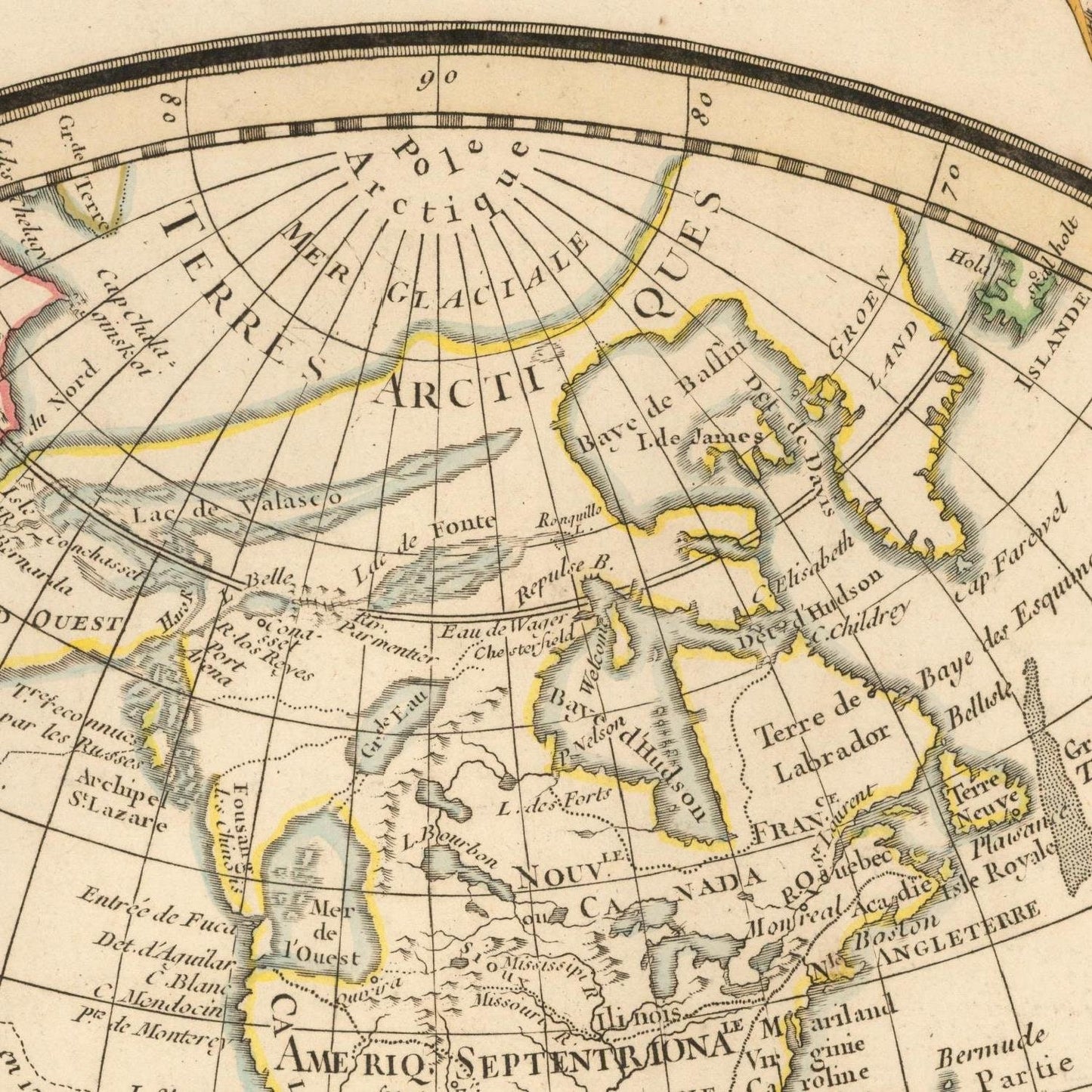 detail of the map from the centre left