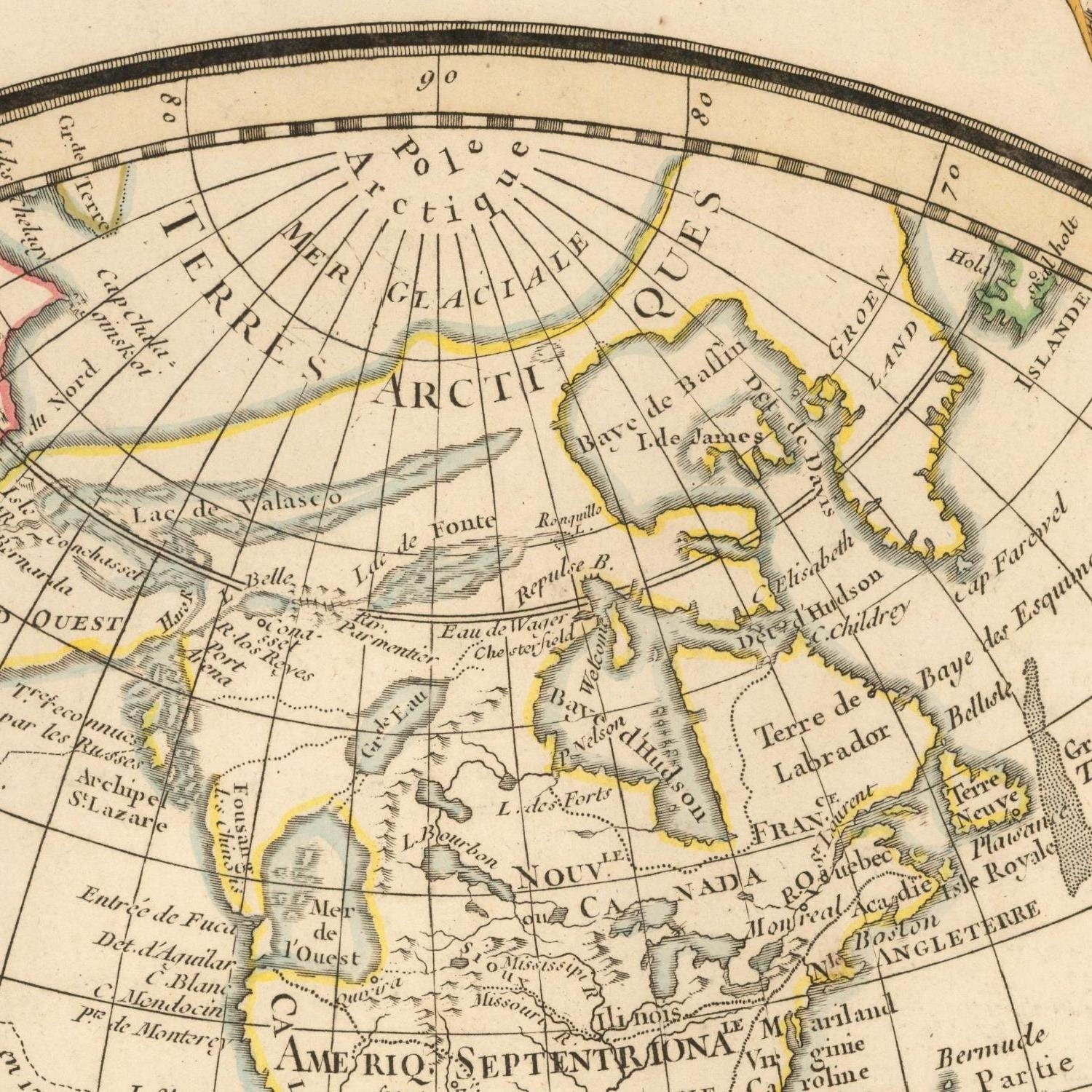 detail of the map from the centre left