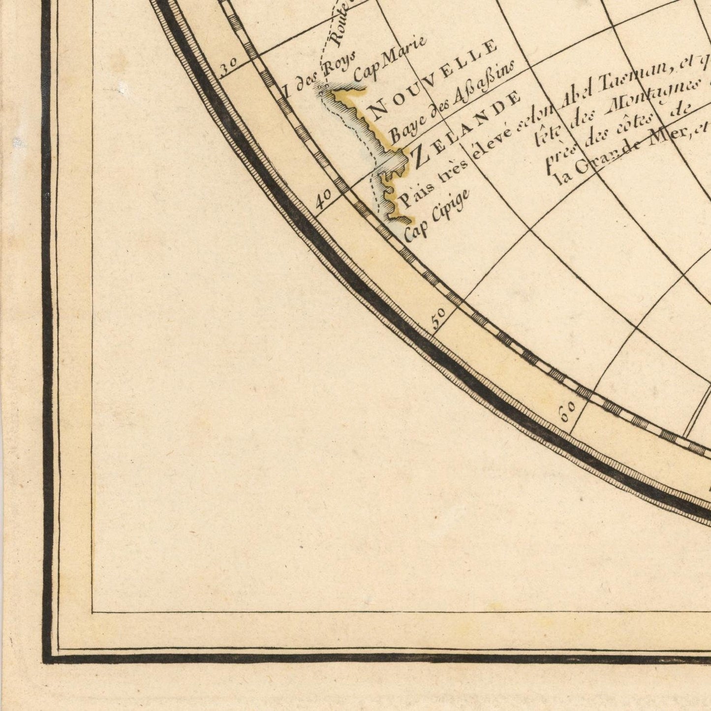 detail of the map from the bottom left corner