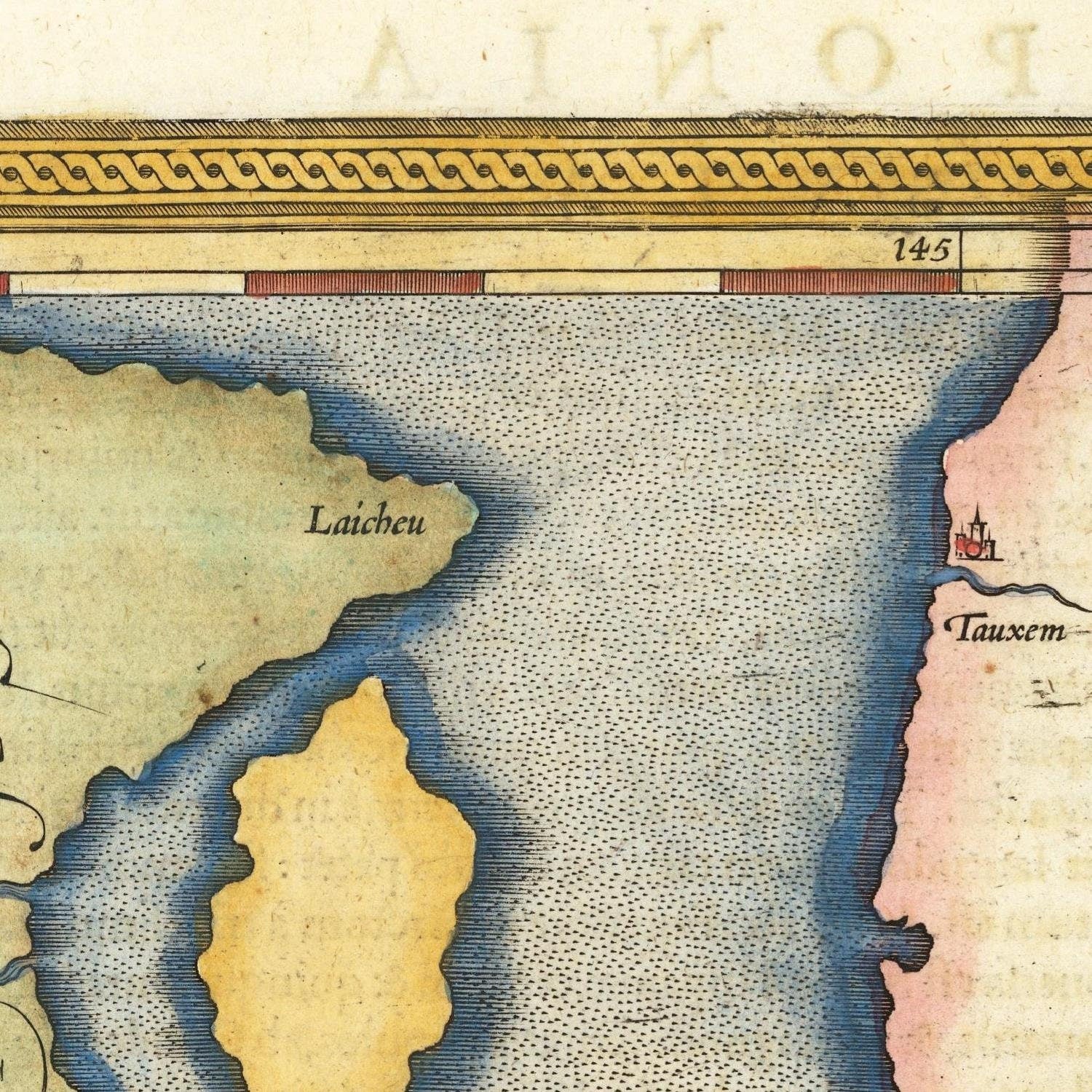 detail of the map from the centre left