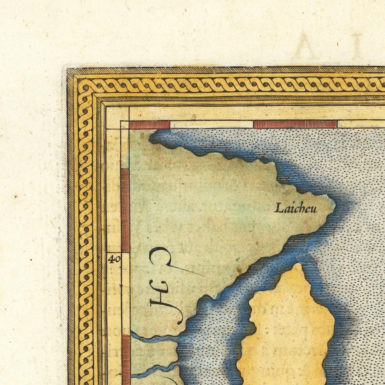 detail of the map from the top left corner