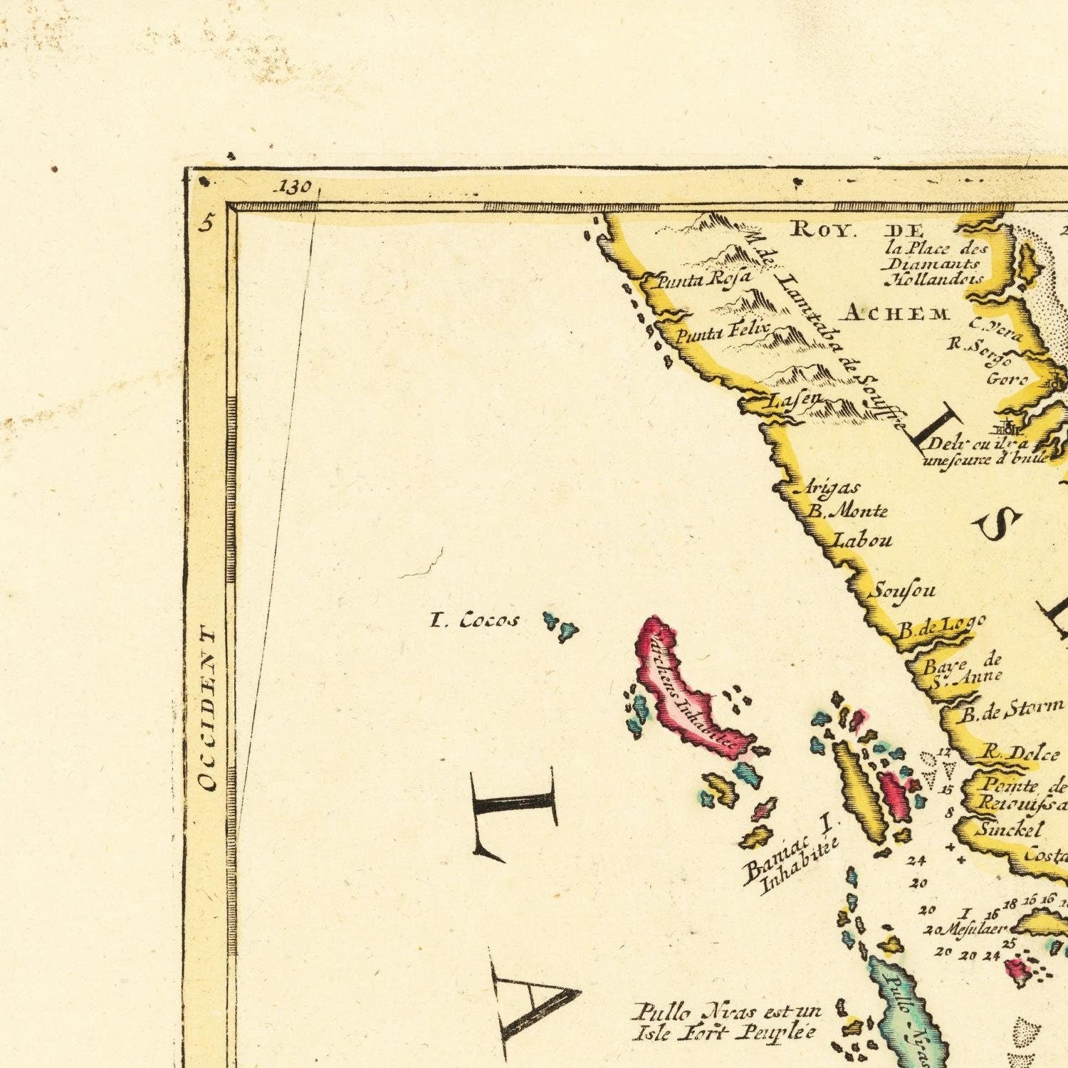 detail of the map from the top left corner