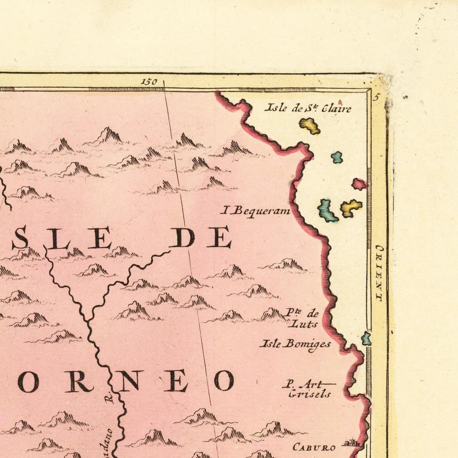 detail of the map from the top right corner