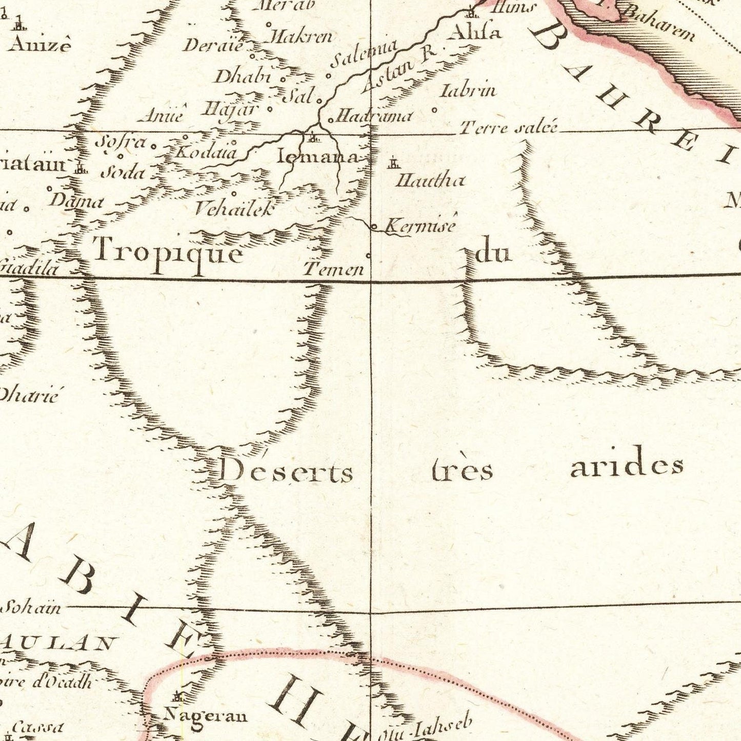 detail of the map from the centre 