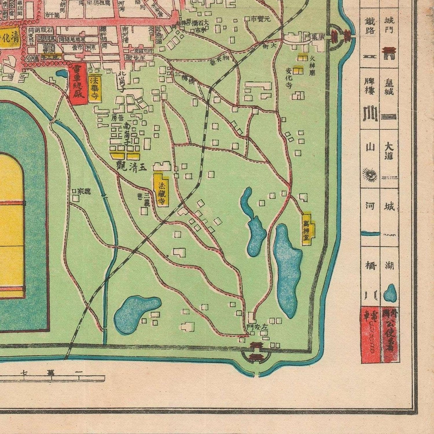 detail of the map from the bottom right corner