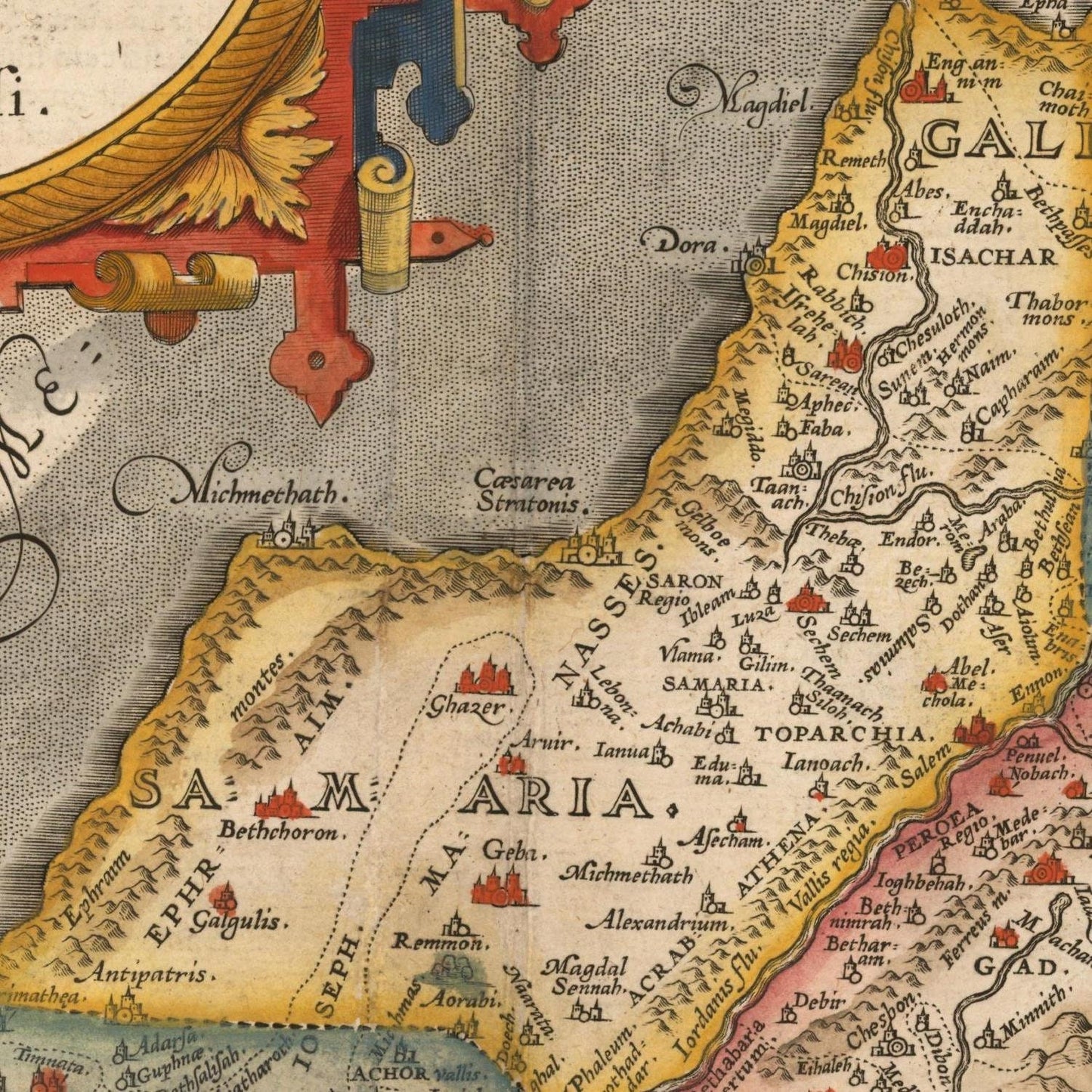 detail of the map from the centre 