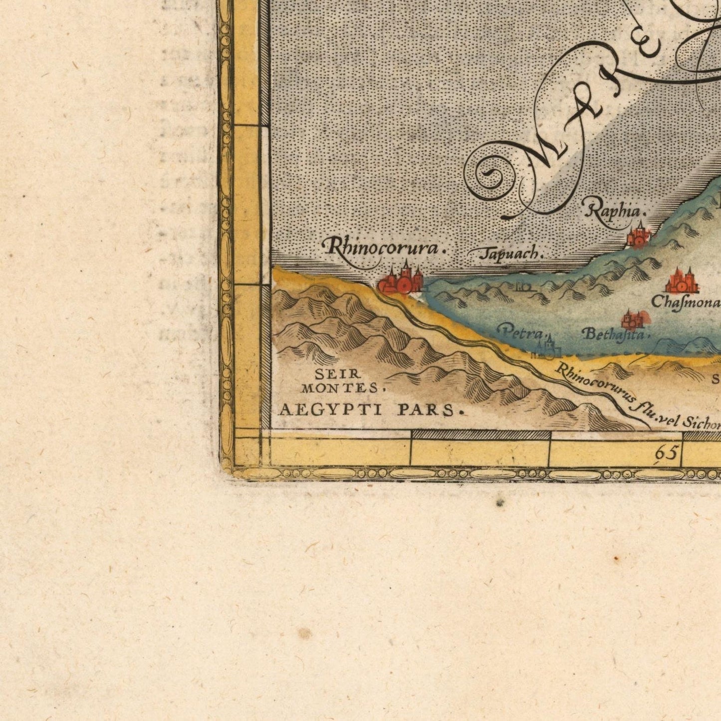 detail of the map from the bottom left corner