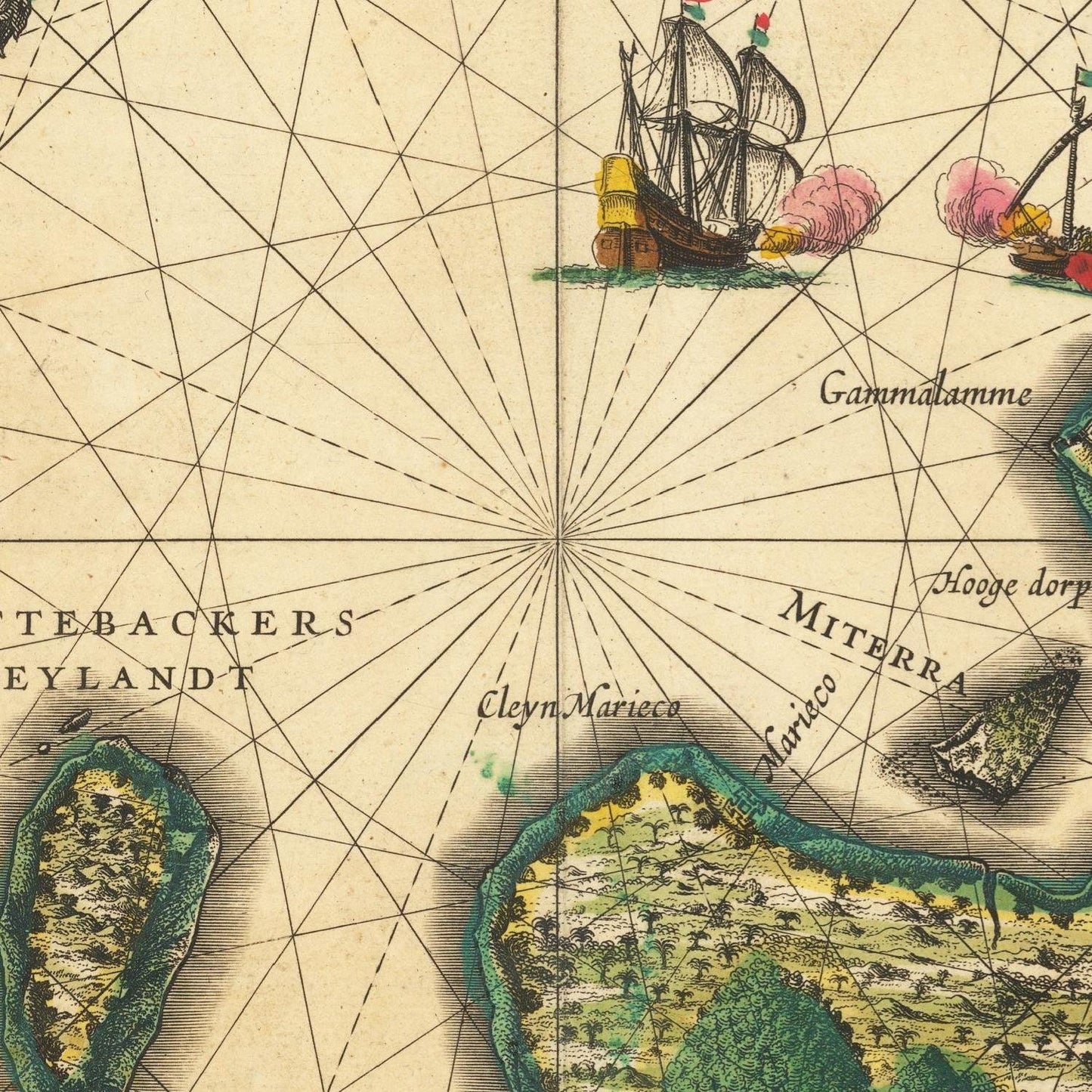 detail of the map from the centre 