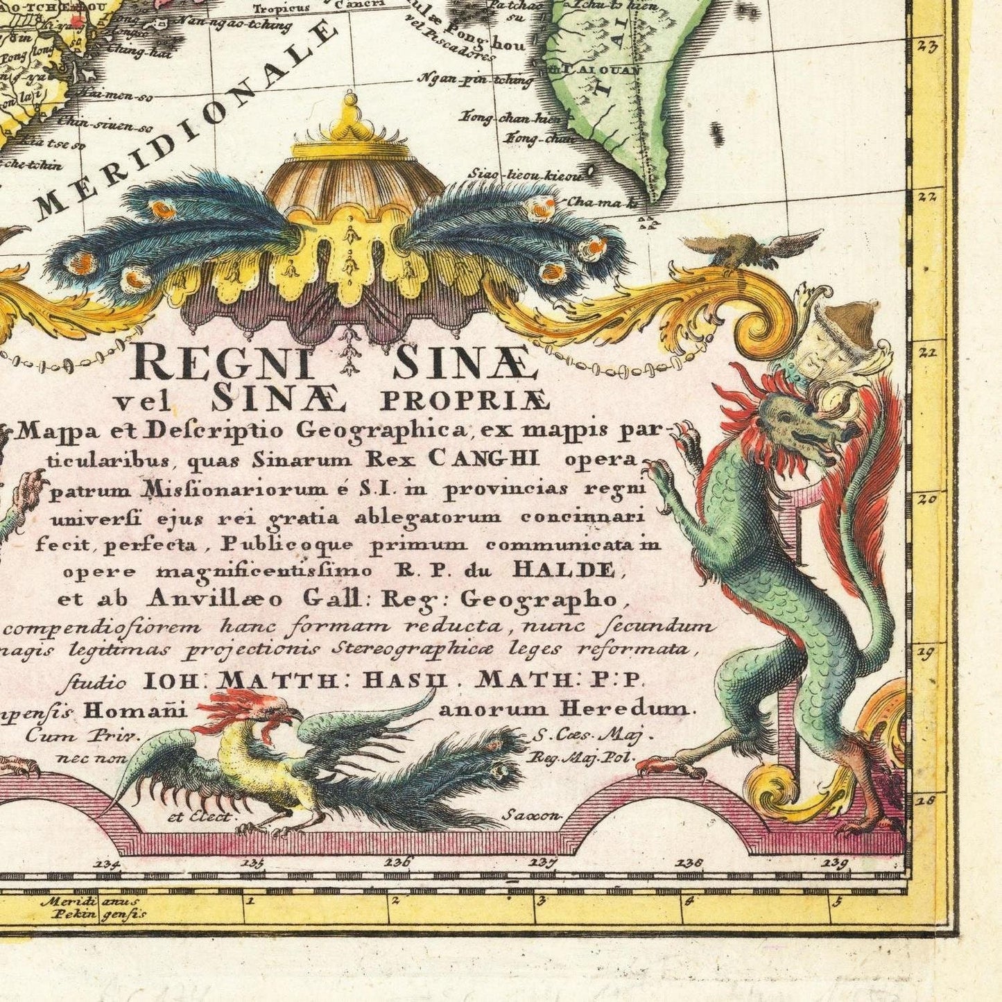 detail of the map from the bottom right corner