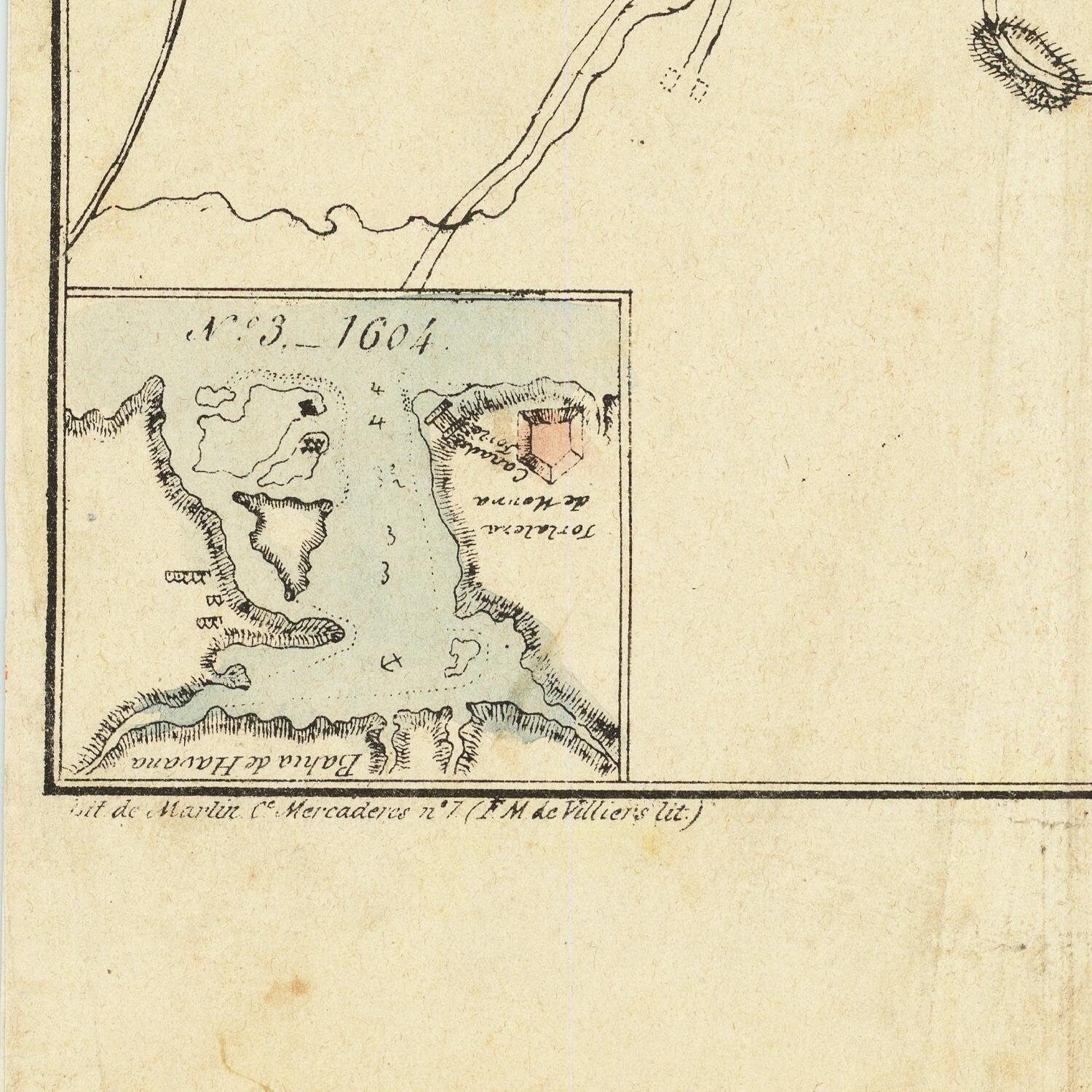 detail of the map from the bottom left corner