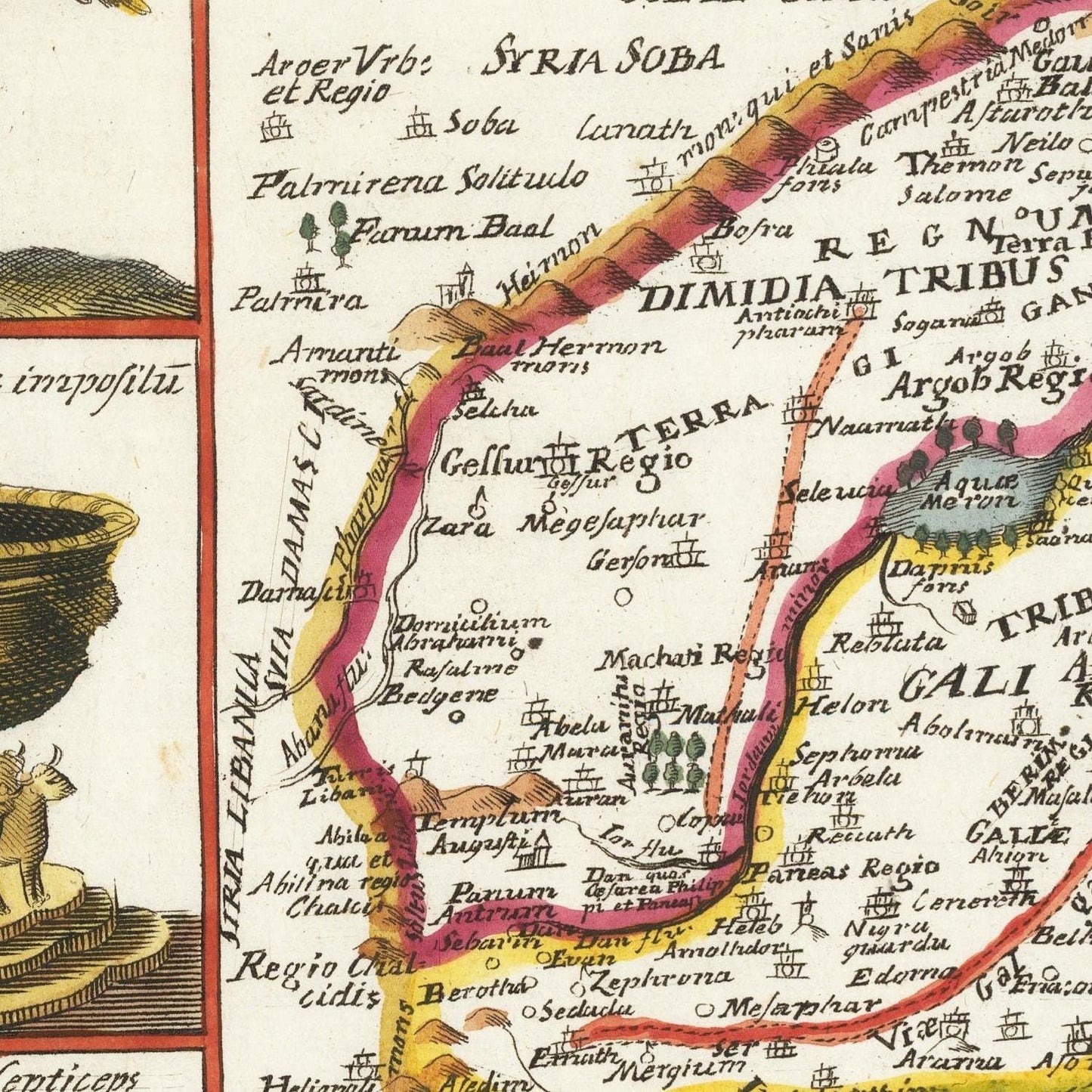 detail of the map from the centre left