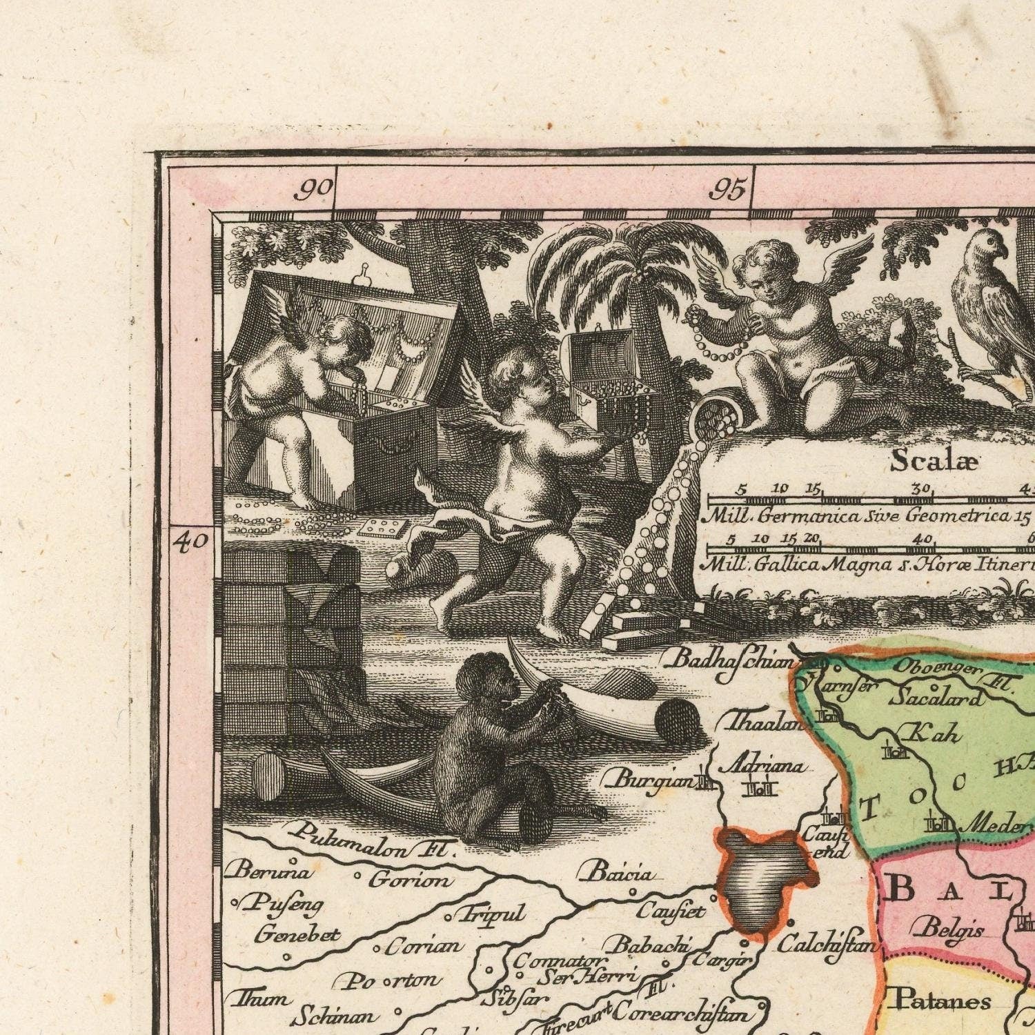 detail of the map from the top left corner