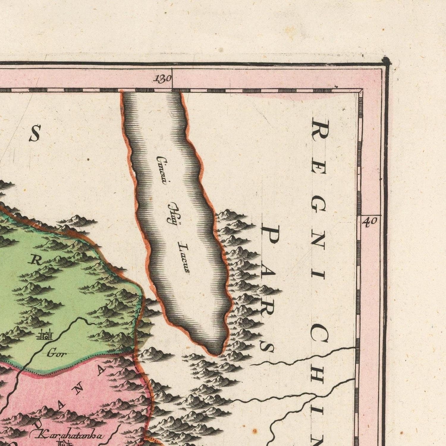 detail of the map from the top right corner