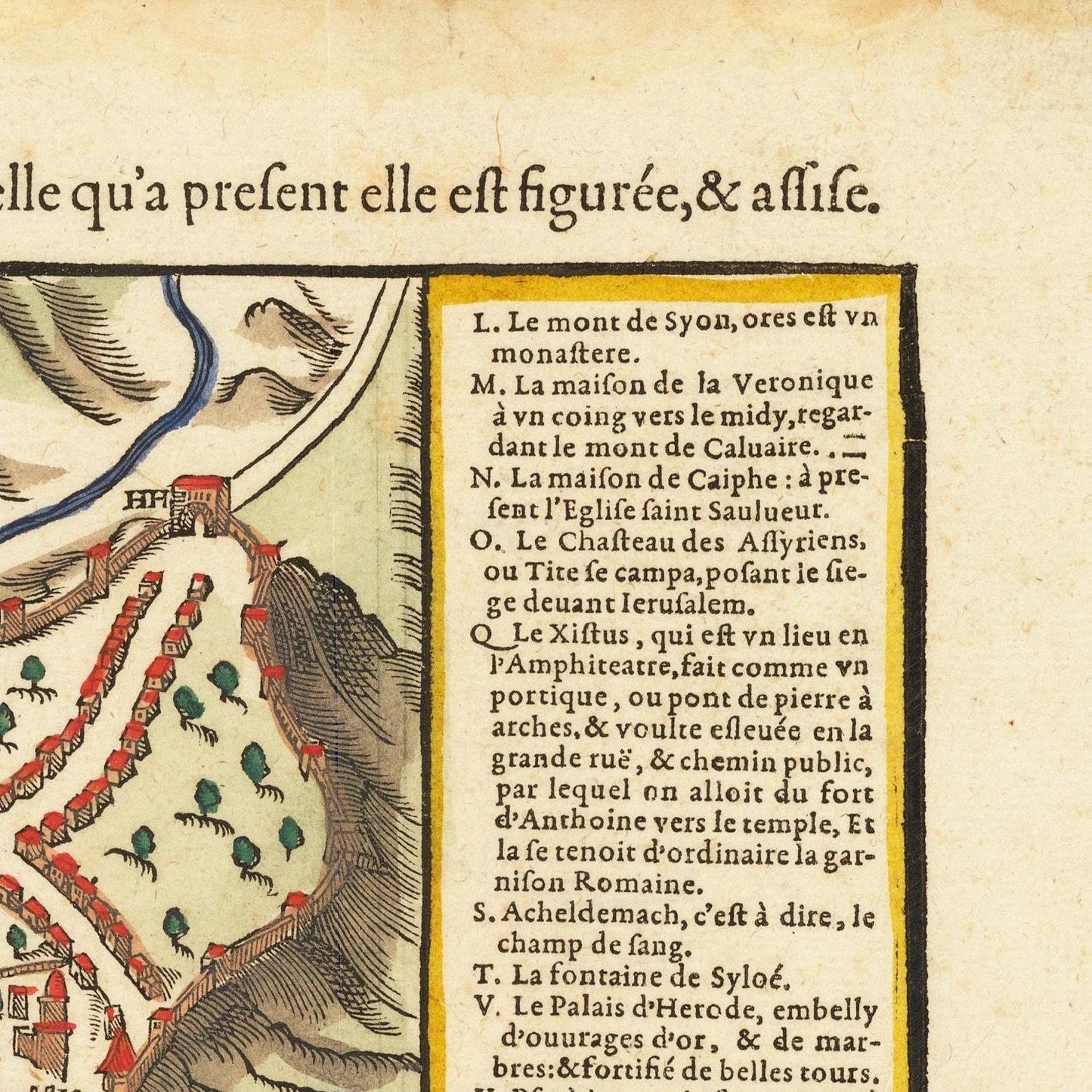 detail of the map from the top right corner