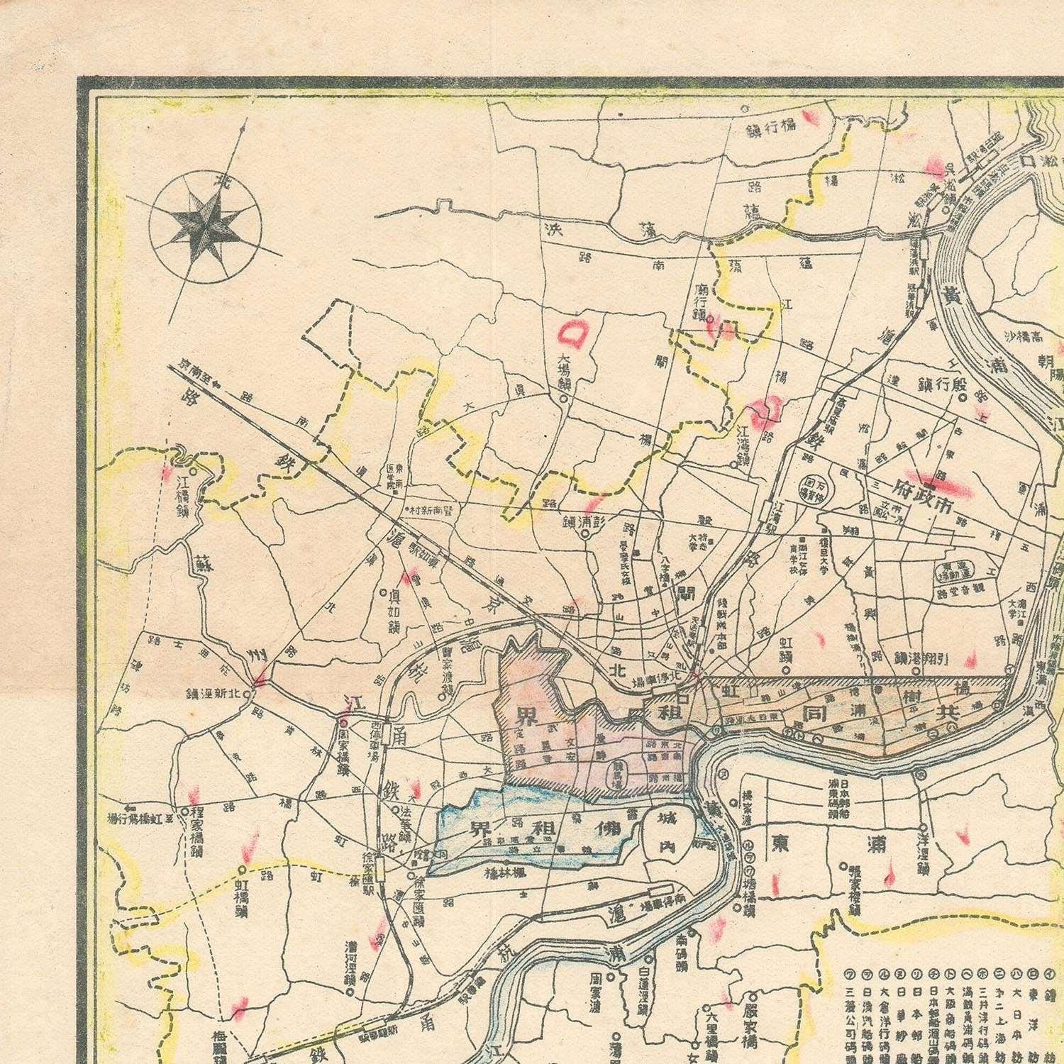 detail of the map from the top left corner