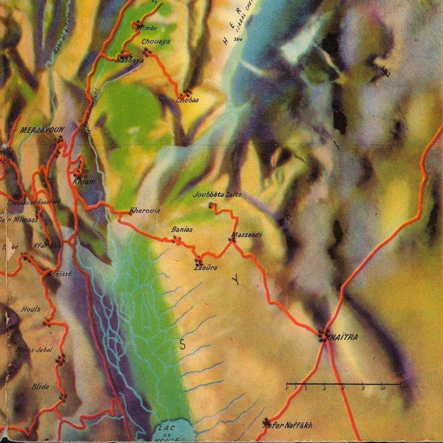 detail of the map from the bottom right corner