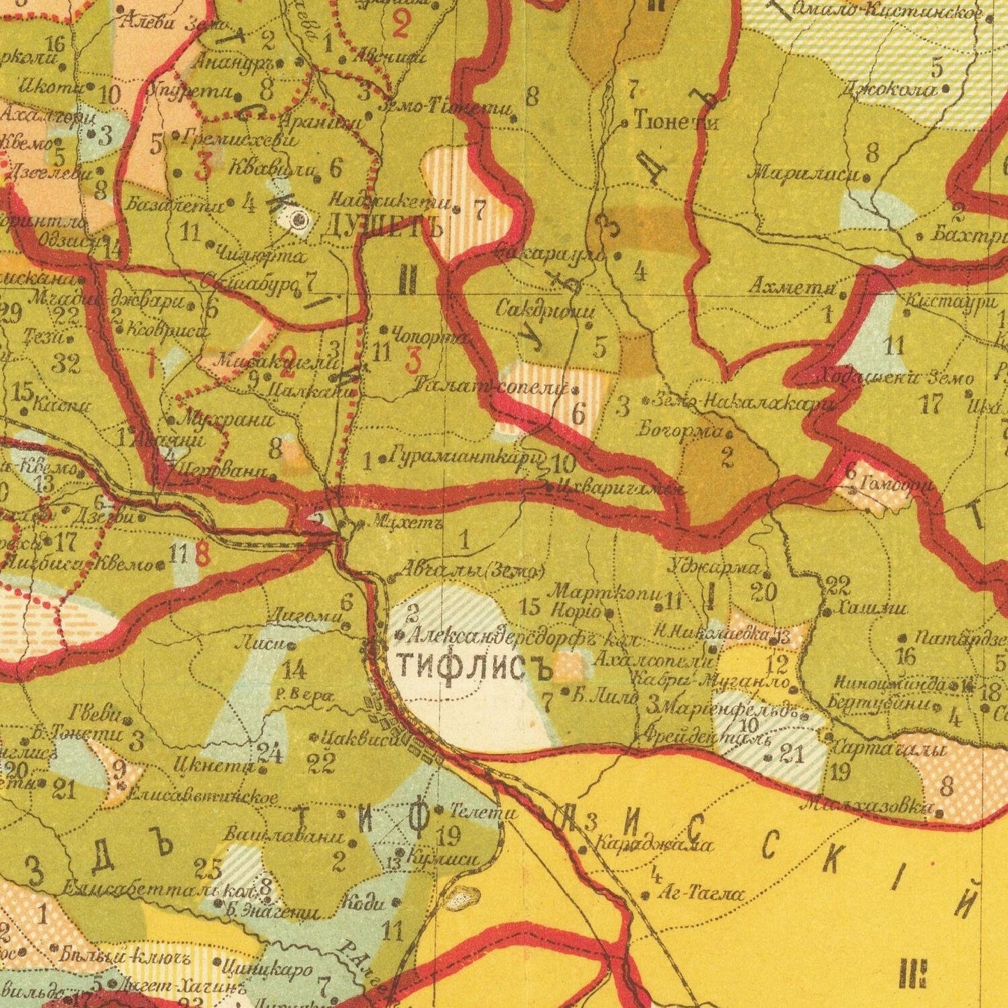 detail of the map from the centre 