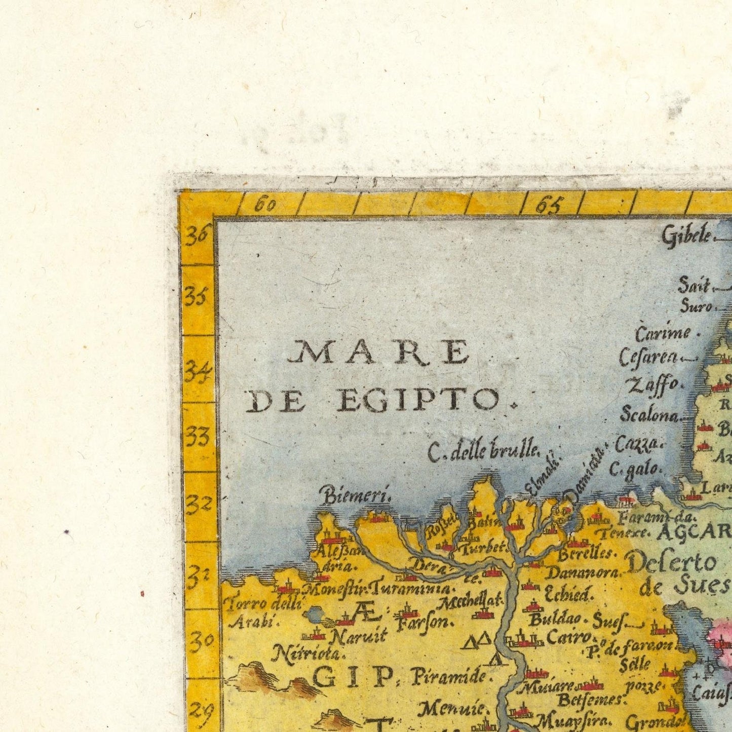 detail of the map from the top left corner