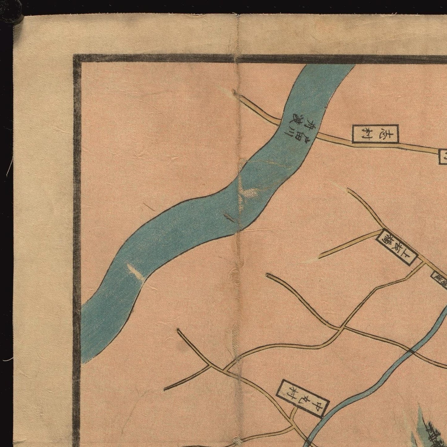 detail of the map from the top left corner