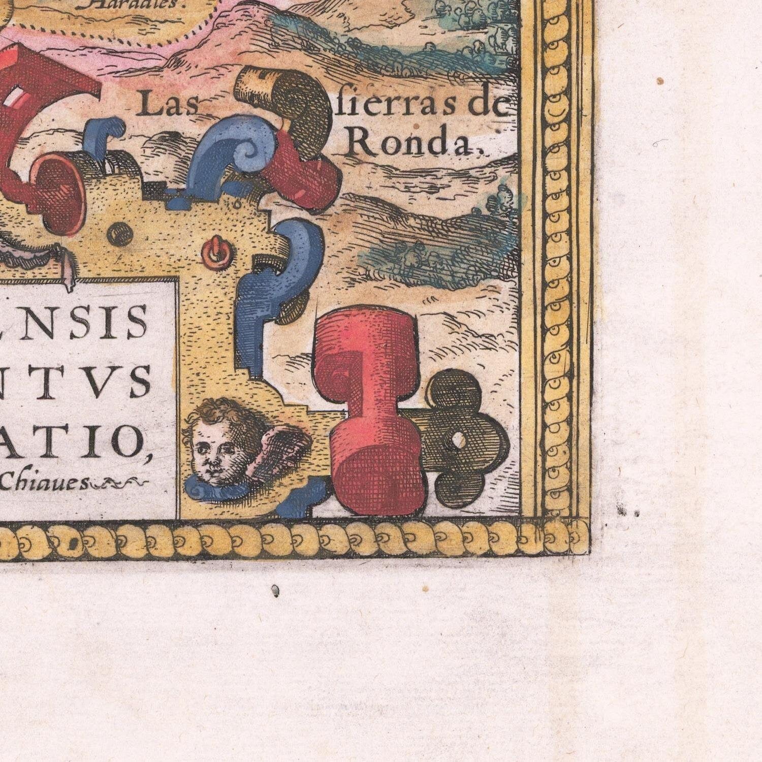 detail of the map from the bottom right corner