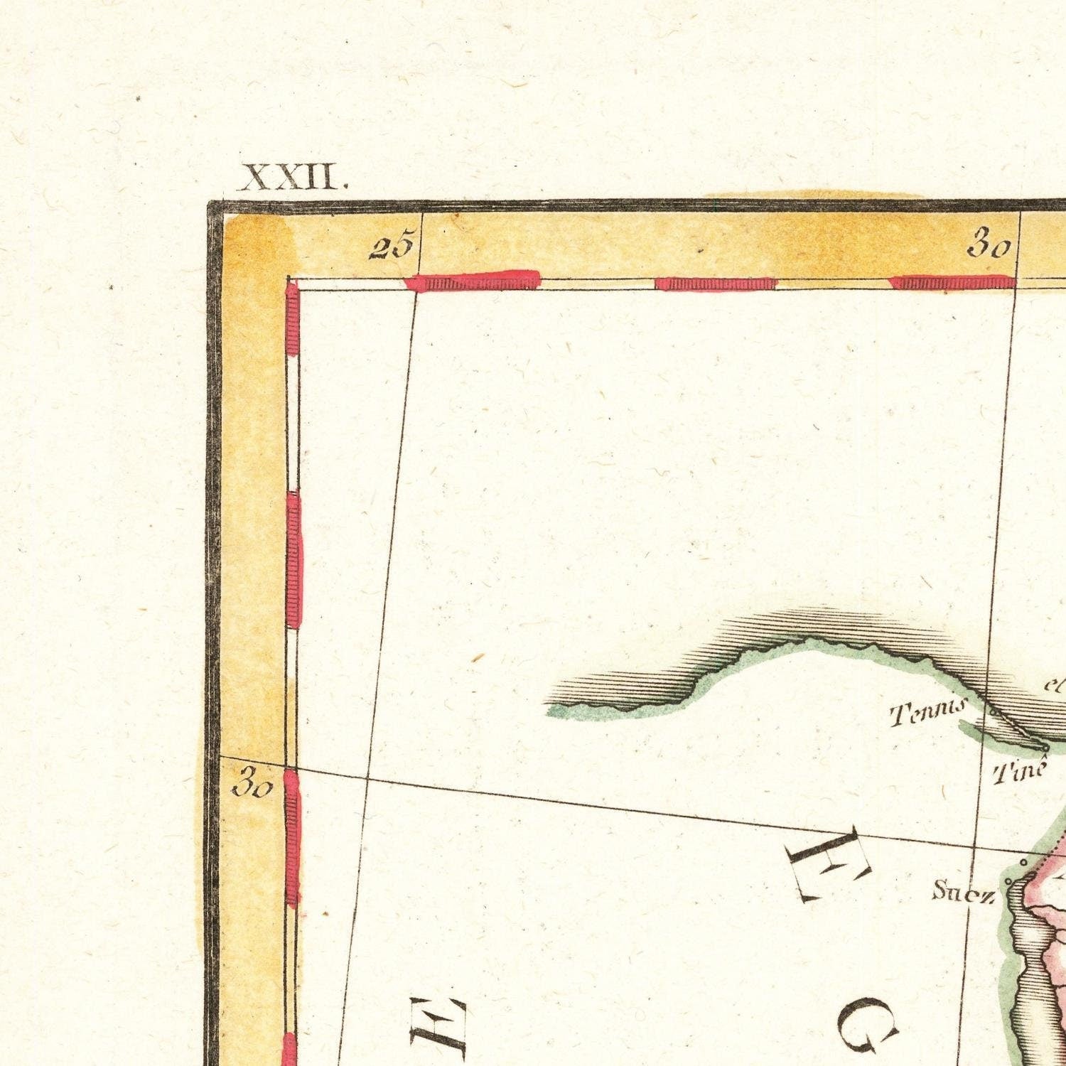 detail of the map from the top left corner