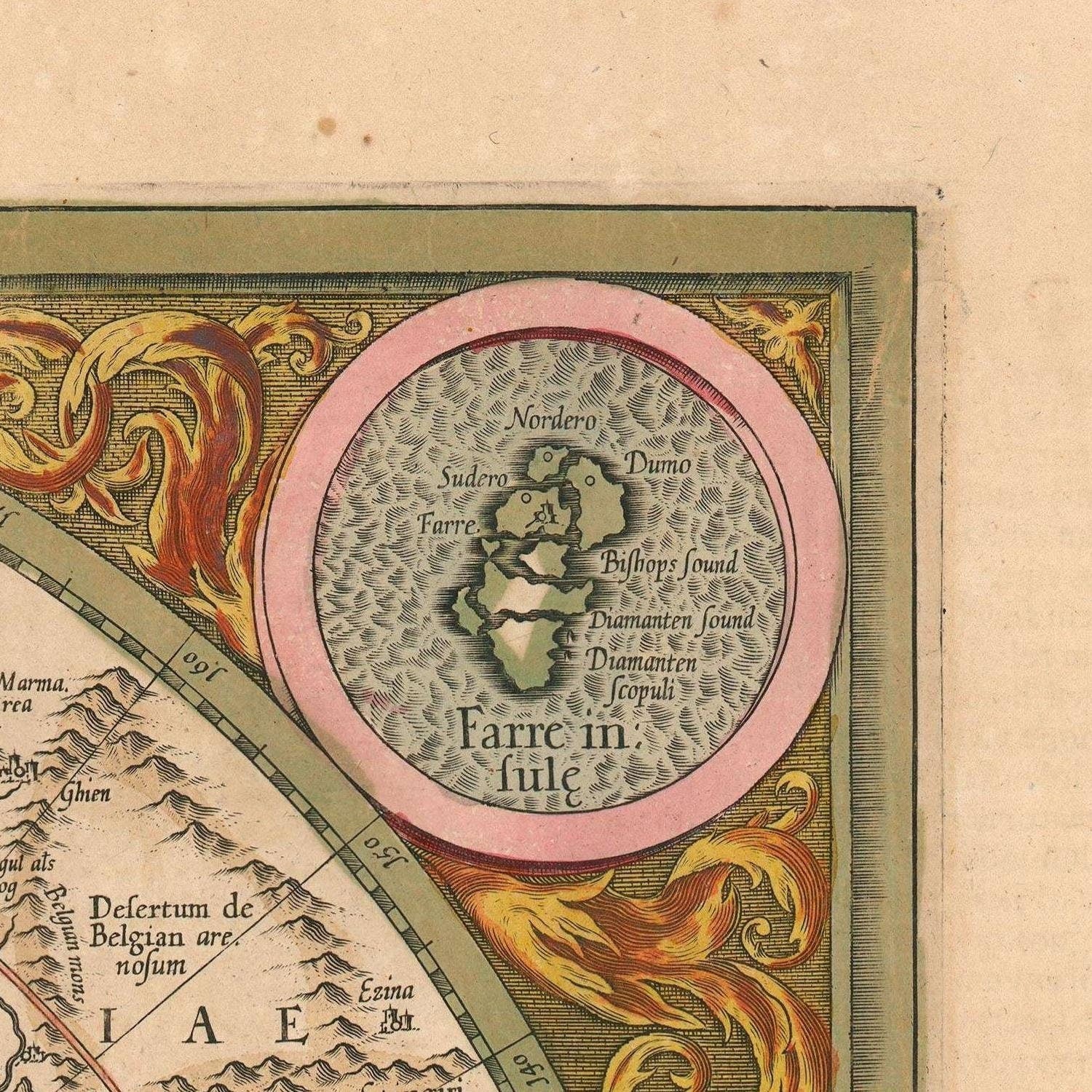 detail of the map from the top right corner