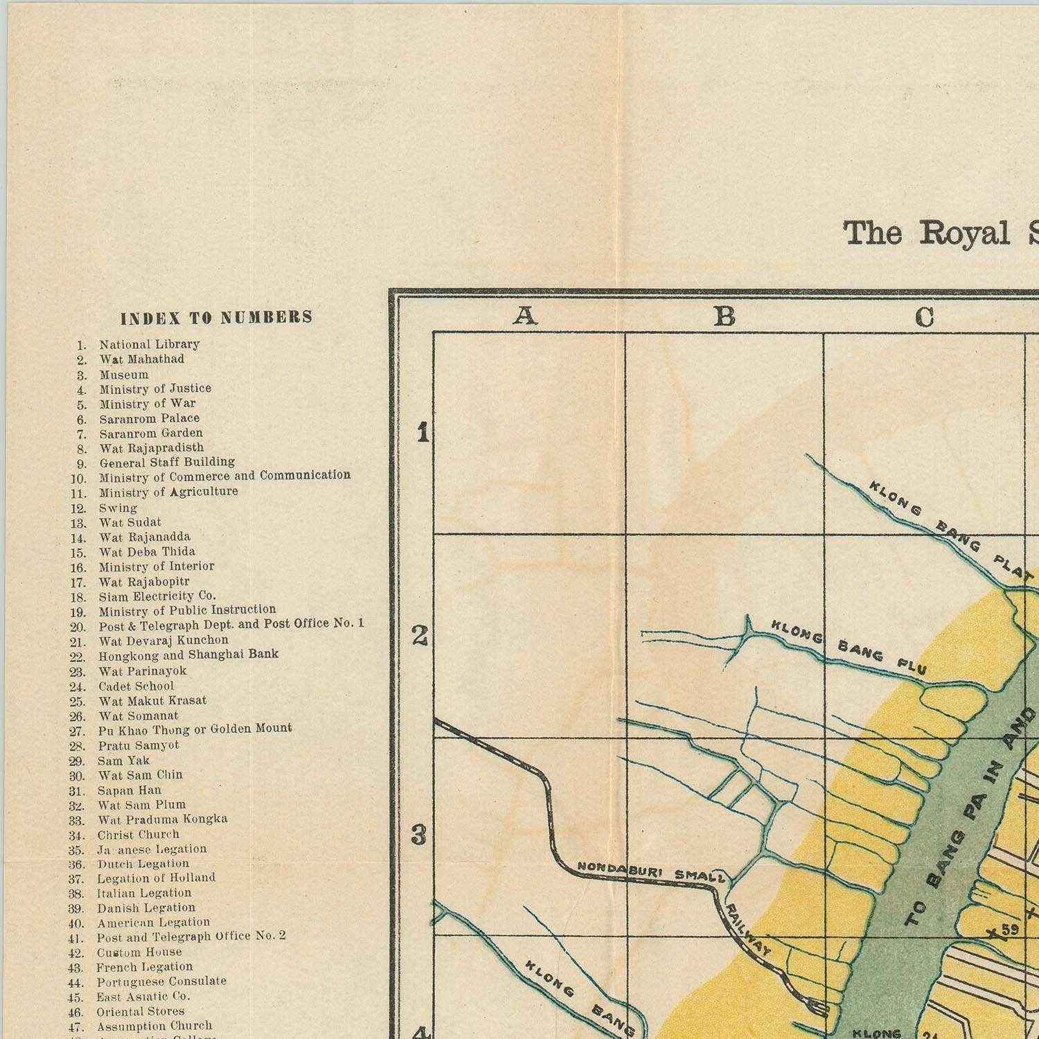 detail of the map from the top left corner