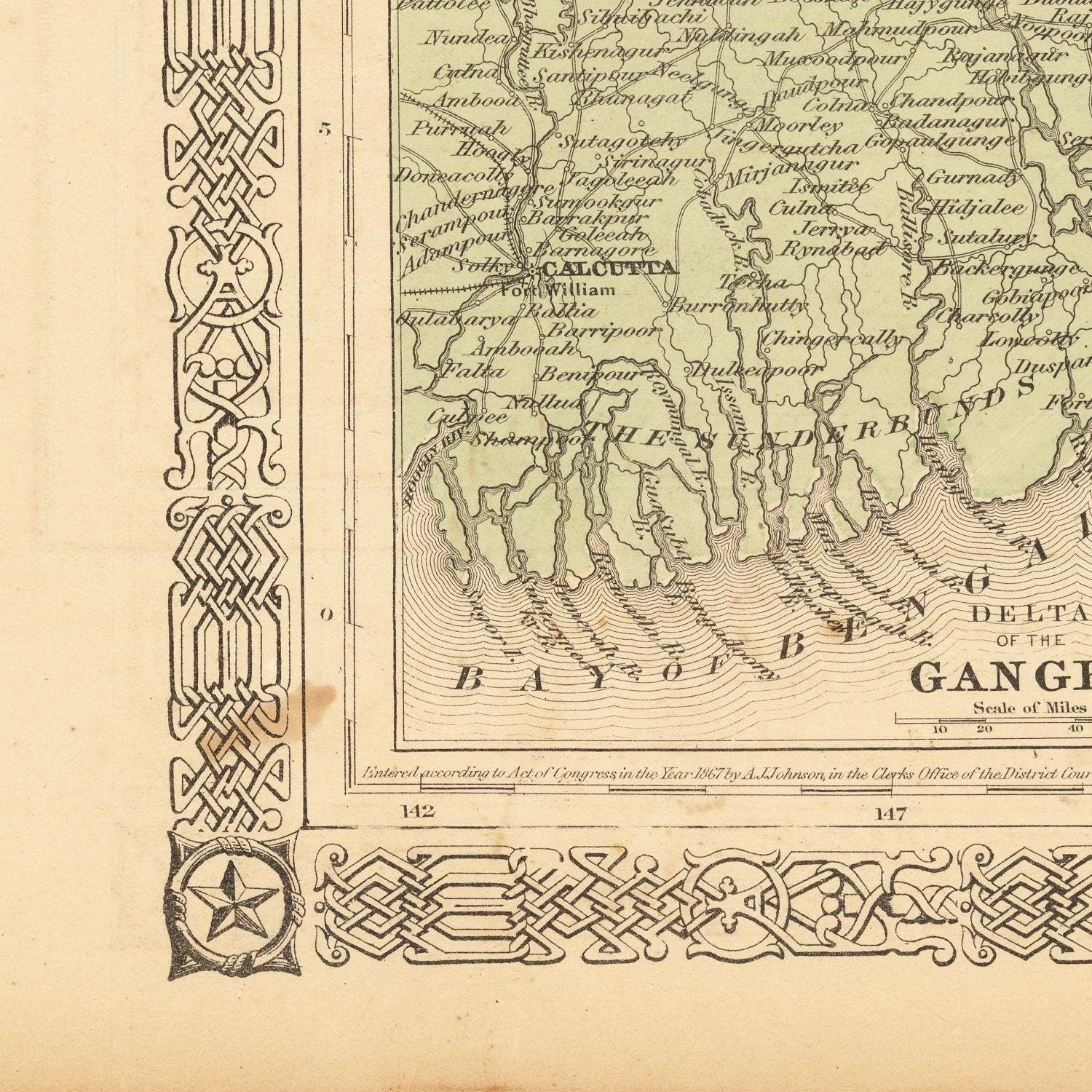 detail of the map from the bottom left corner