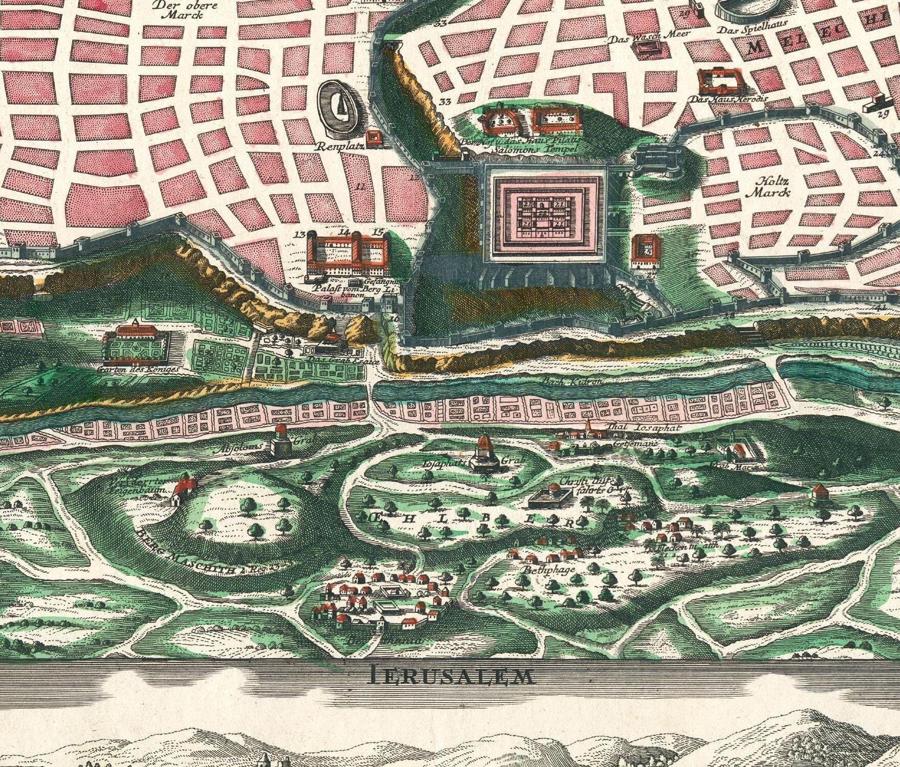 detail of the map from the centre 