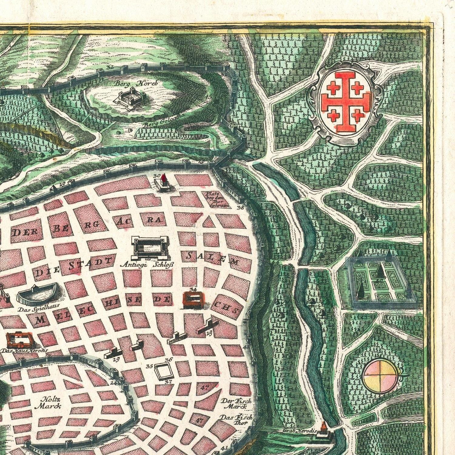 detail of the map from the top right corner