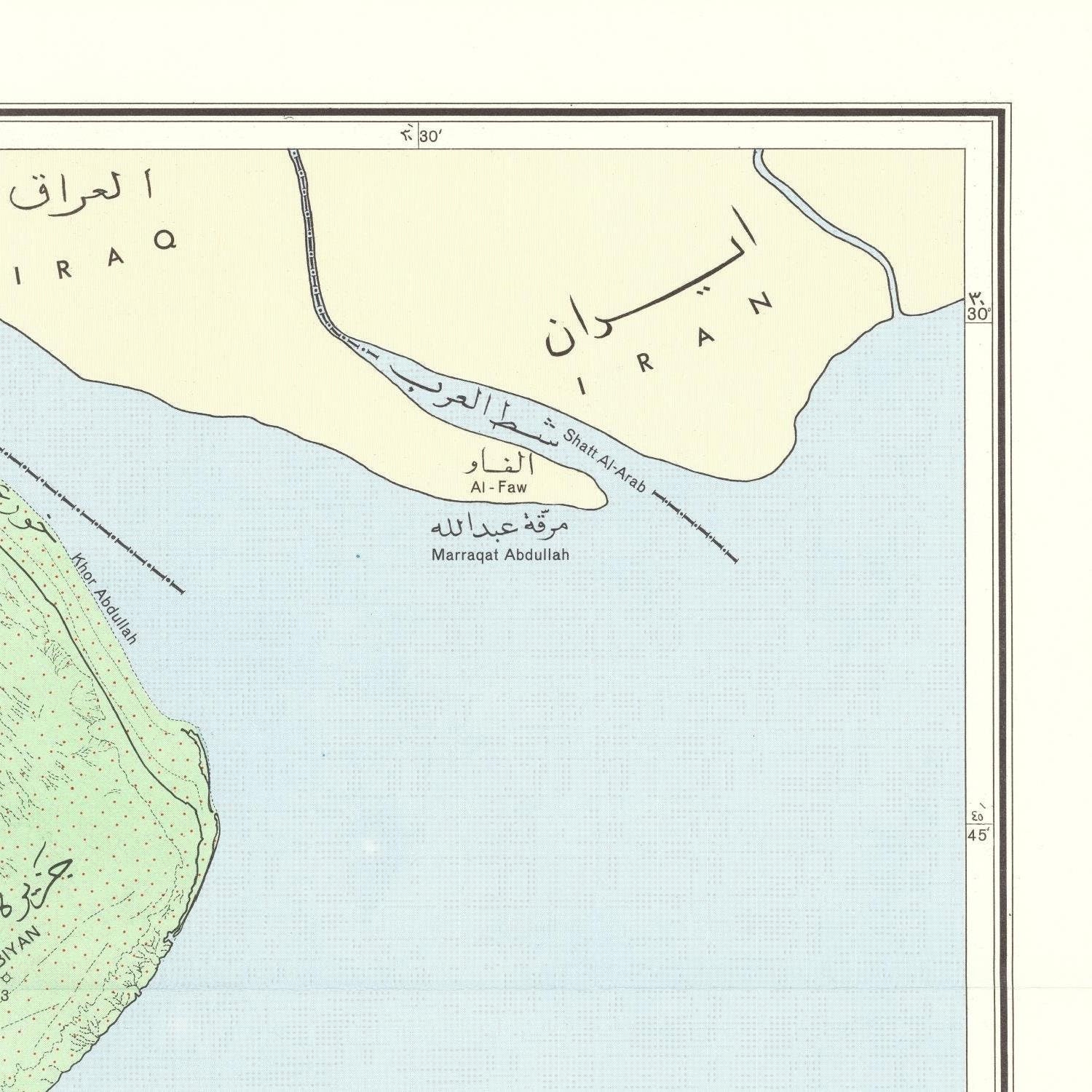 detail of the map from the top right corner