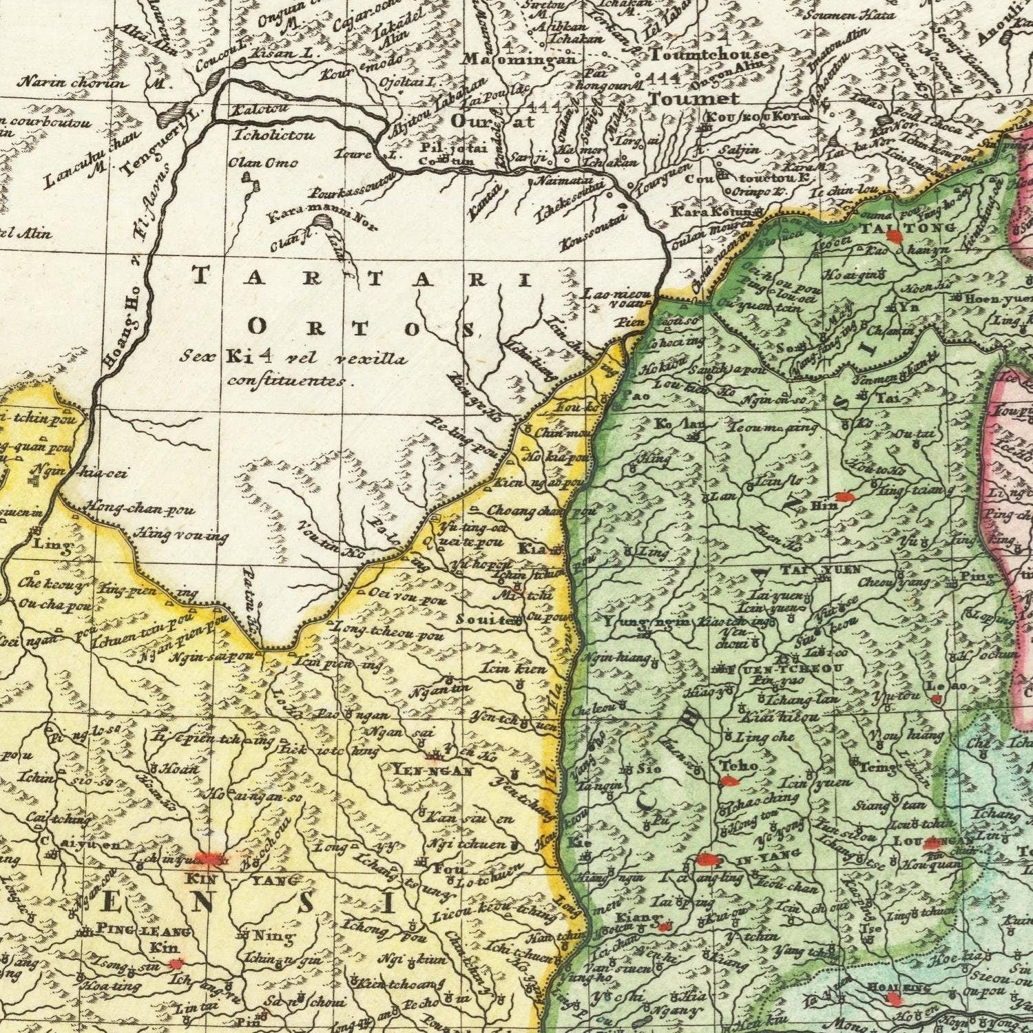 detail of the map from the centre left