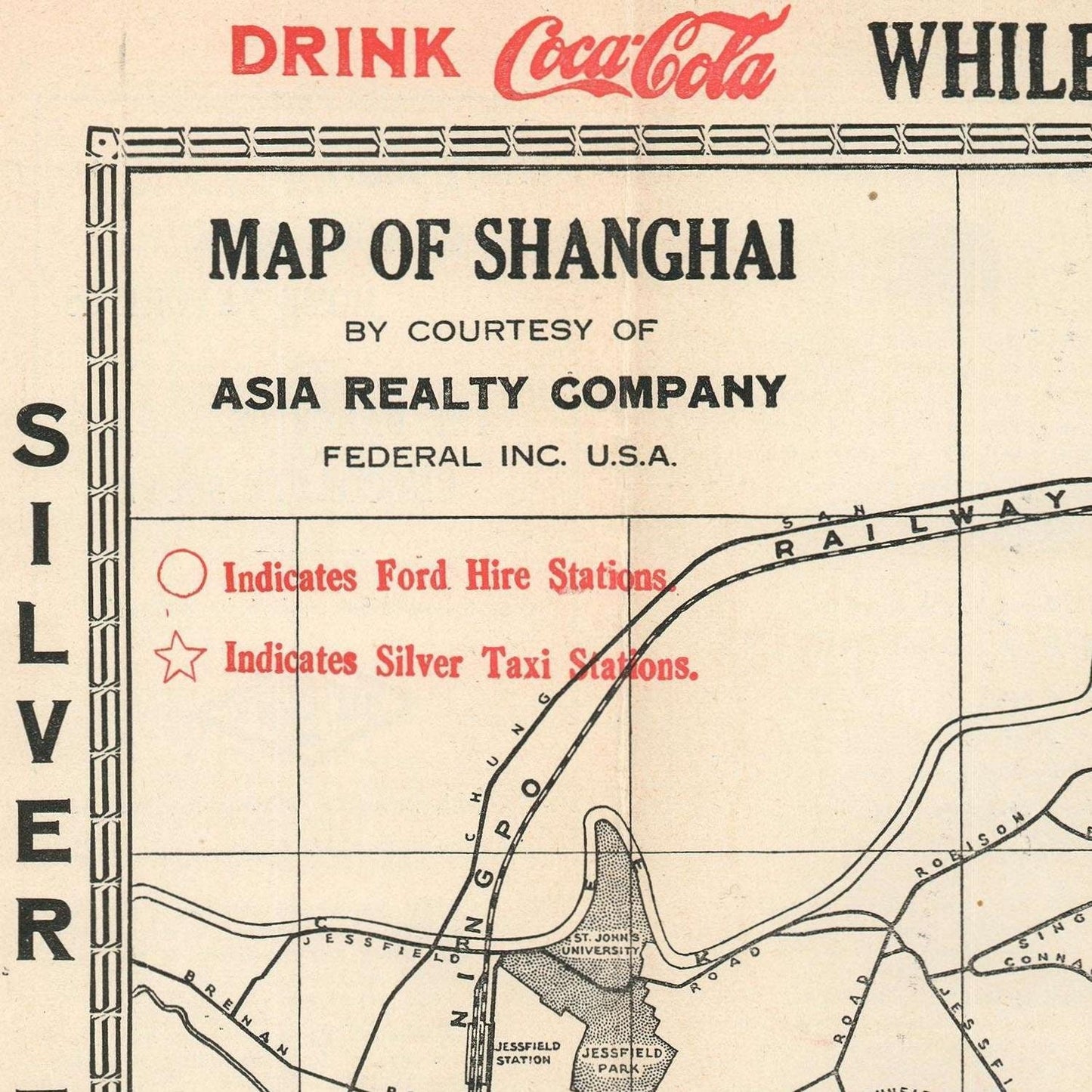 detail of the map from the top left corner