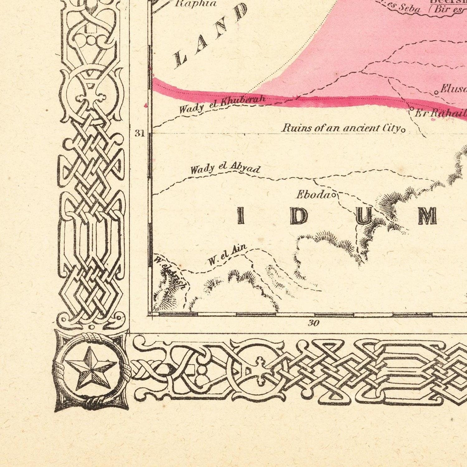 detail of the map from the bottom left corner