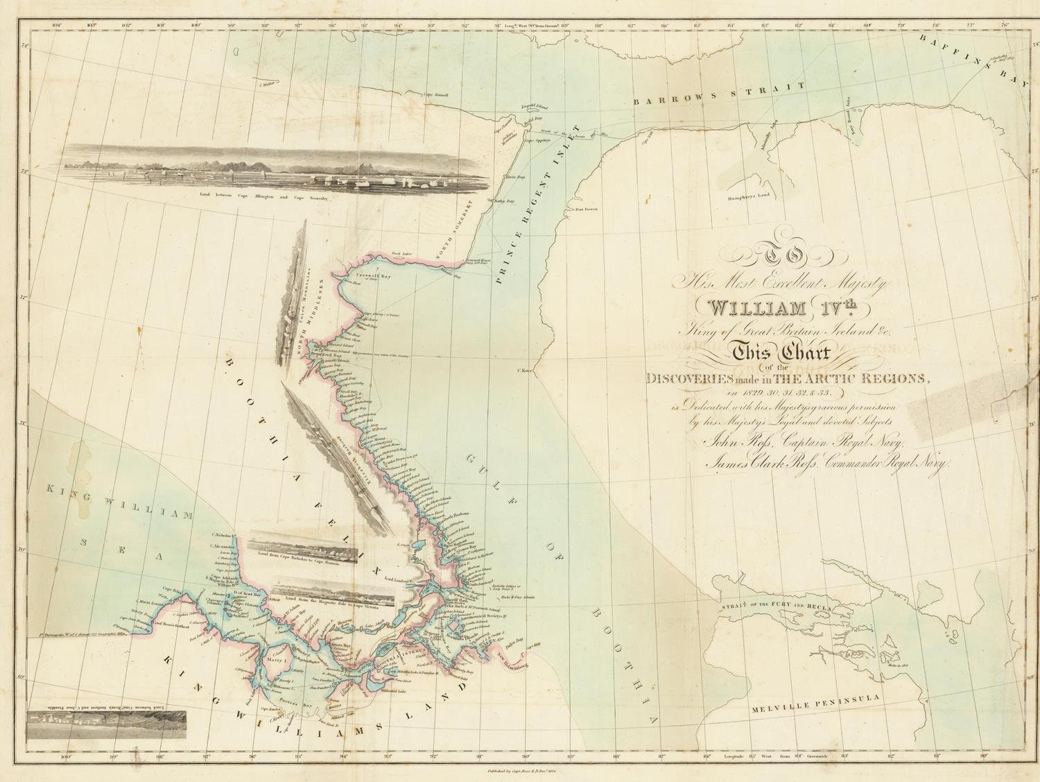 presentation of the map reproduction without a frame