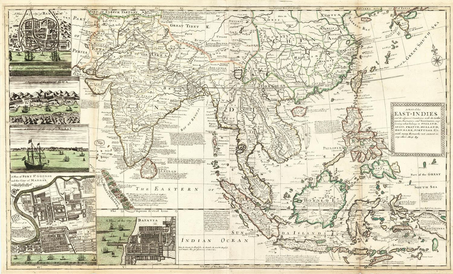 presentation of the map reproduction without a frame