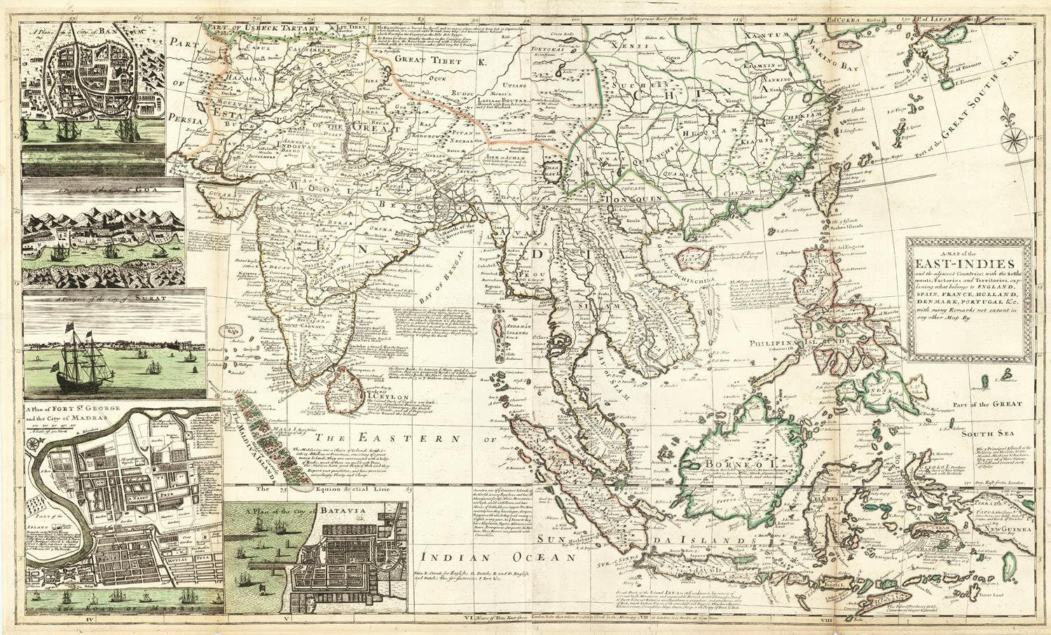 presentation of the map reproduction without a frame