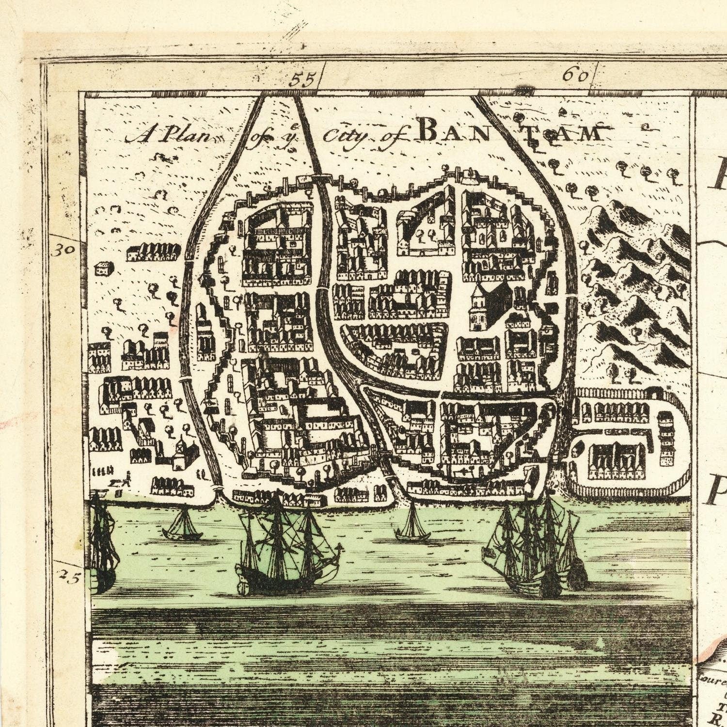 detail of the map from the top left corner