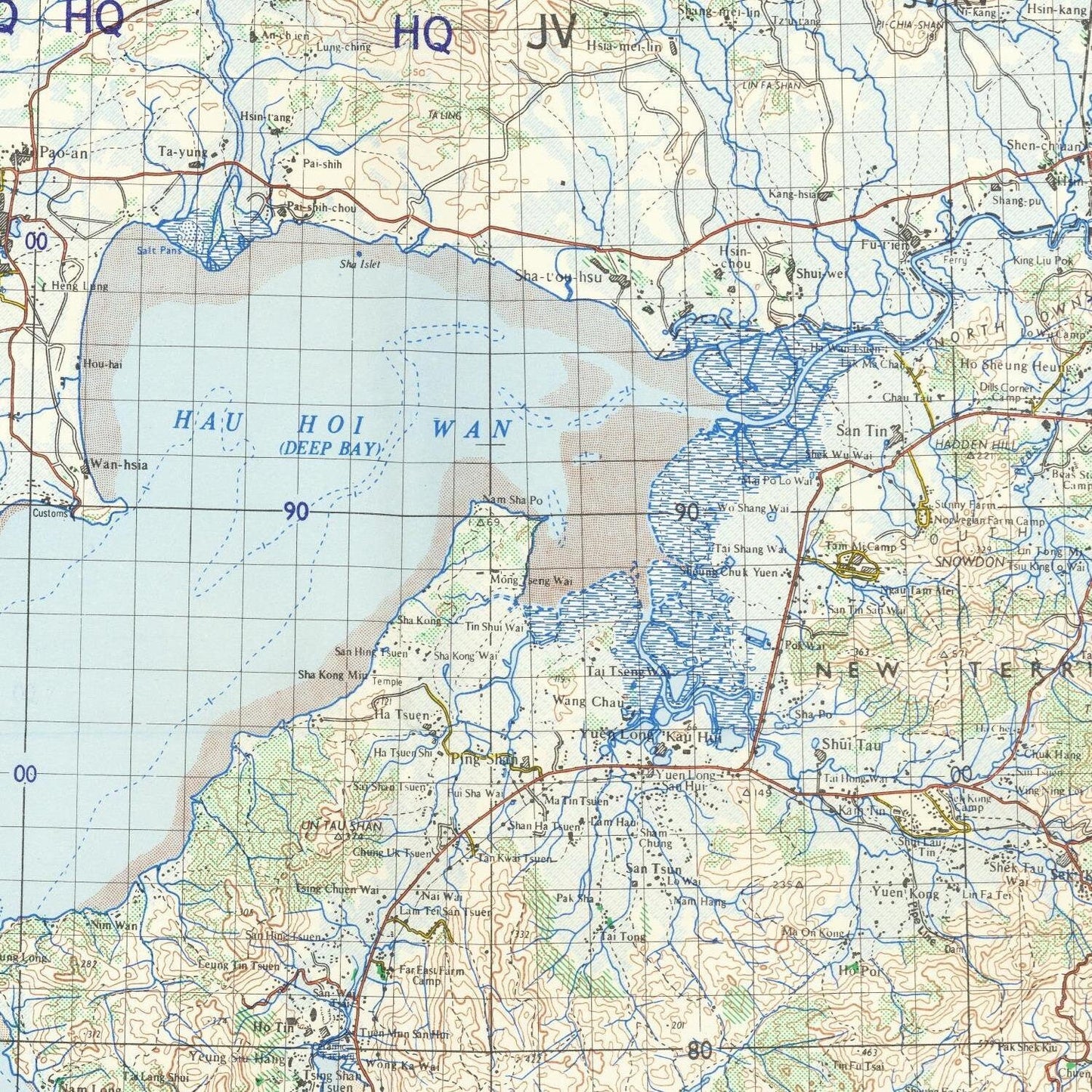 detail of the map from the centre left