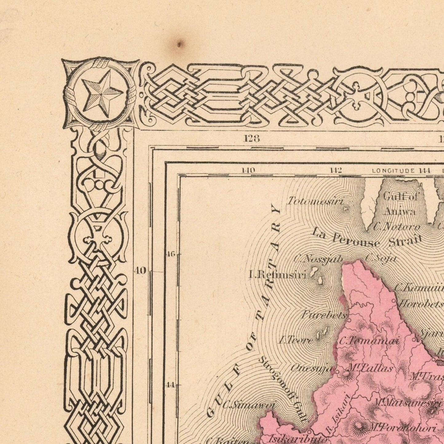 detail of the map from the top left corner