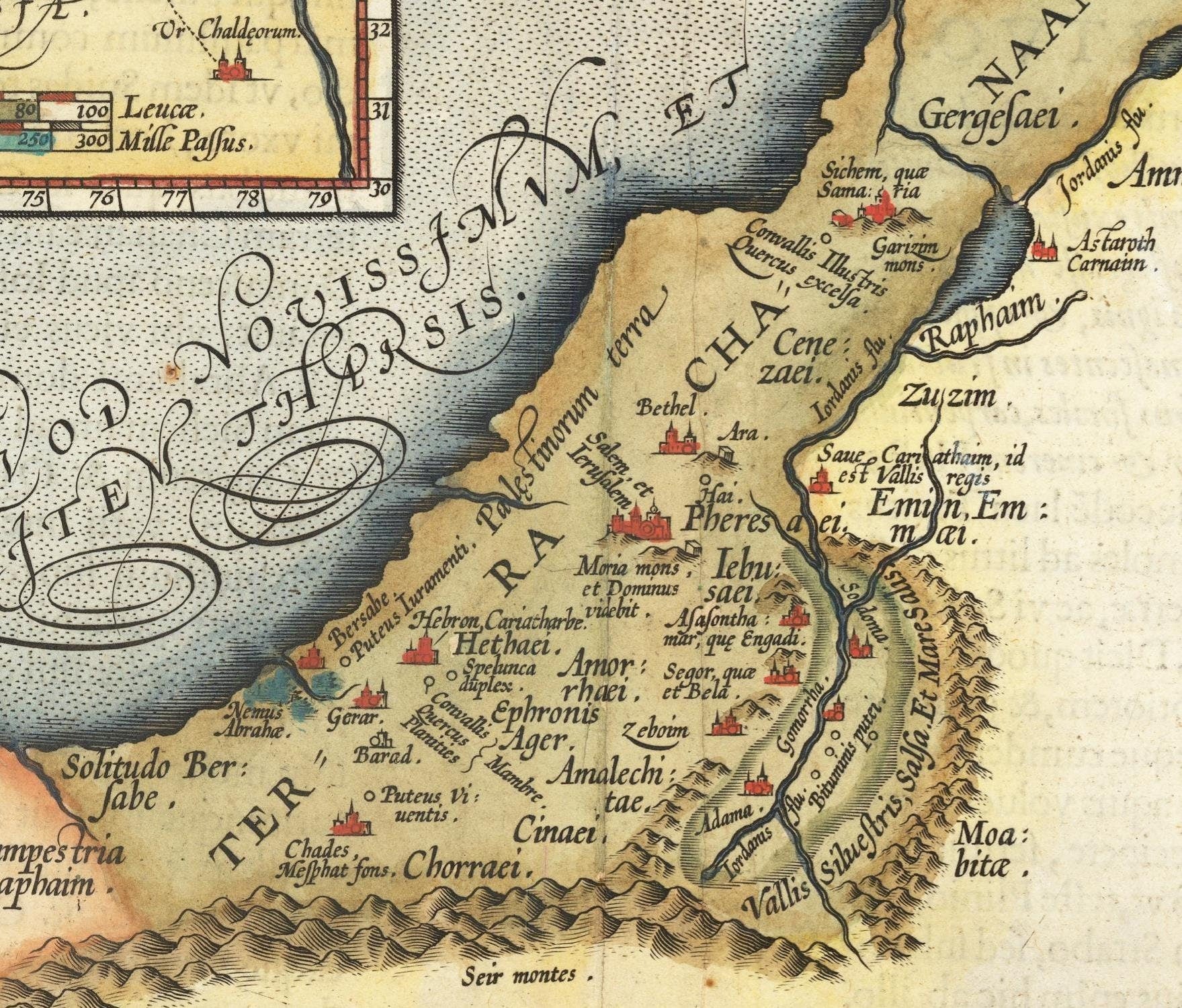 detail of the map from the centre 