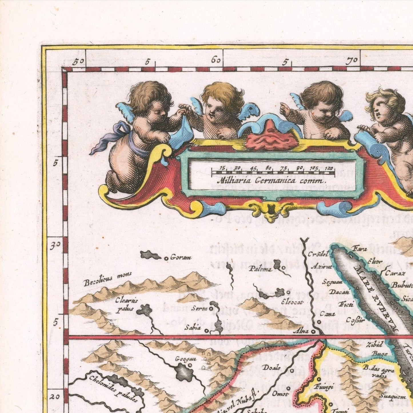 detail of the map from the top left corner