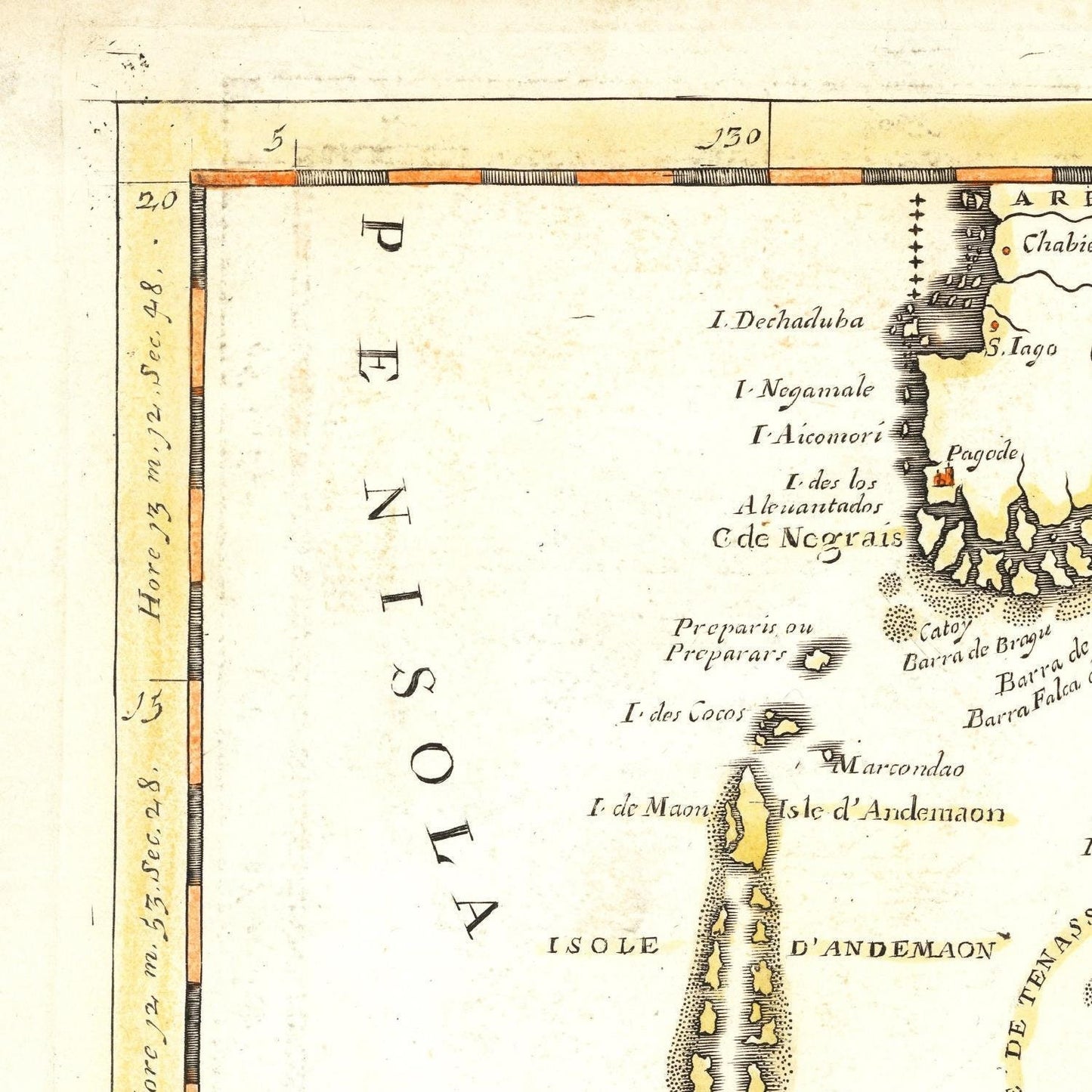 detail of the map from the top left corner