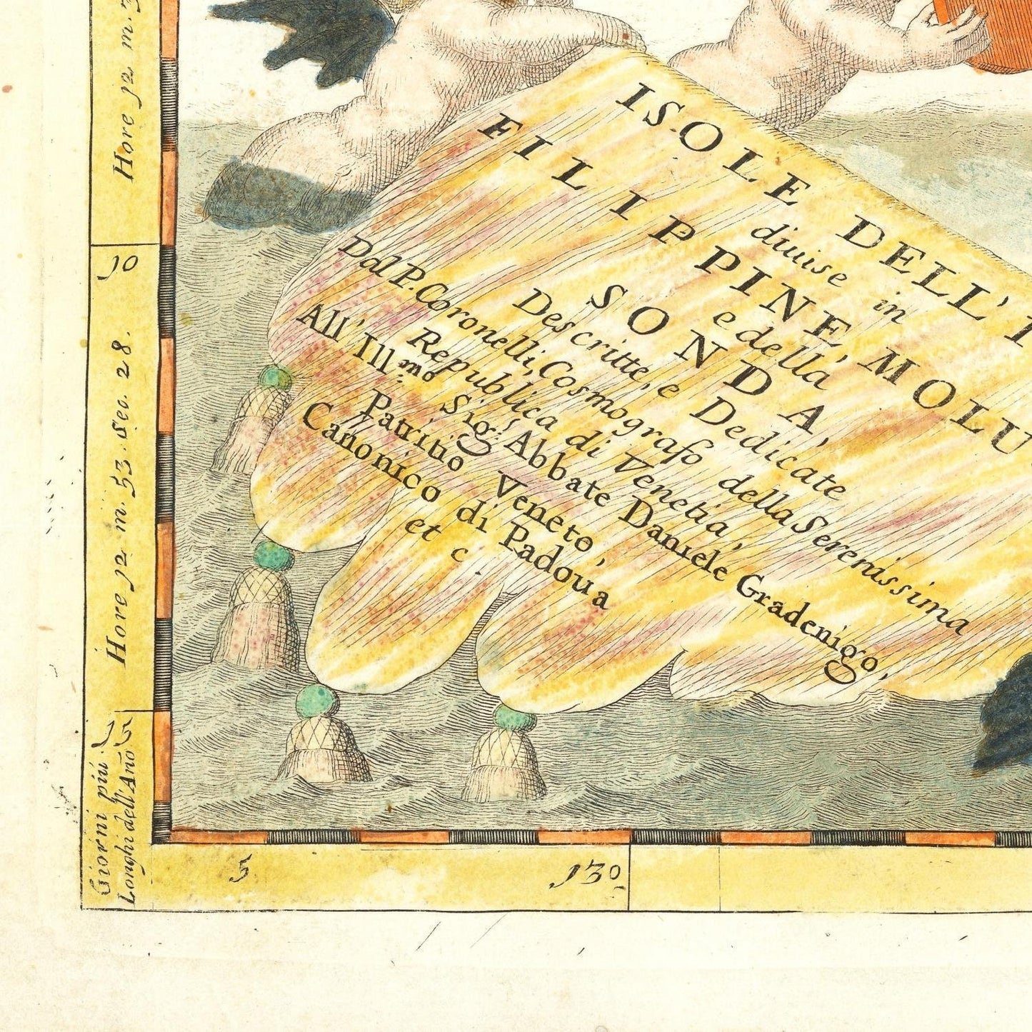 detail of the map from the bottom left corner