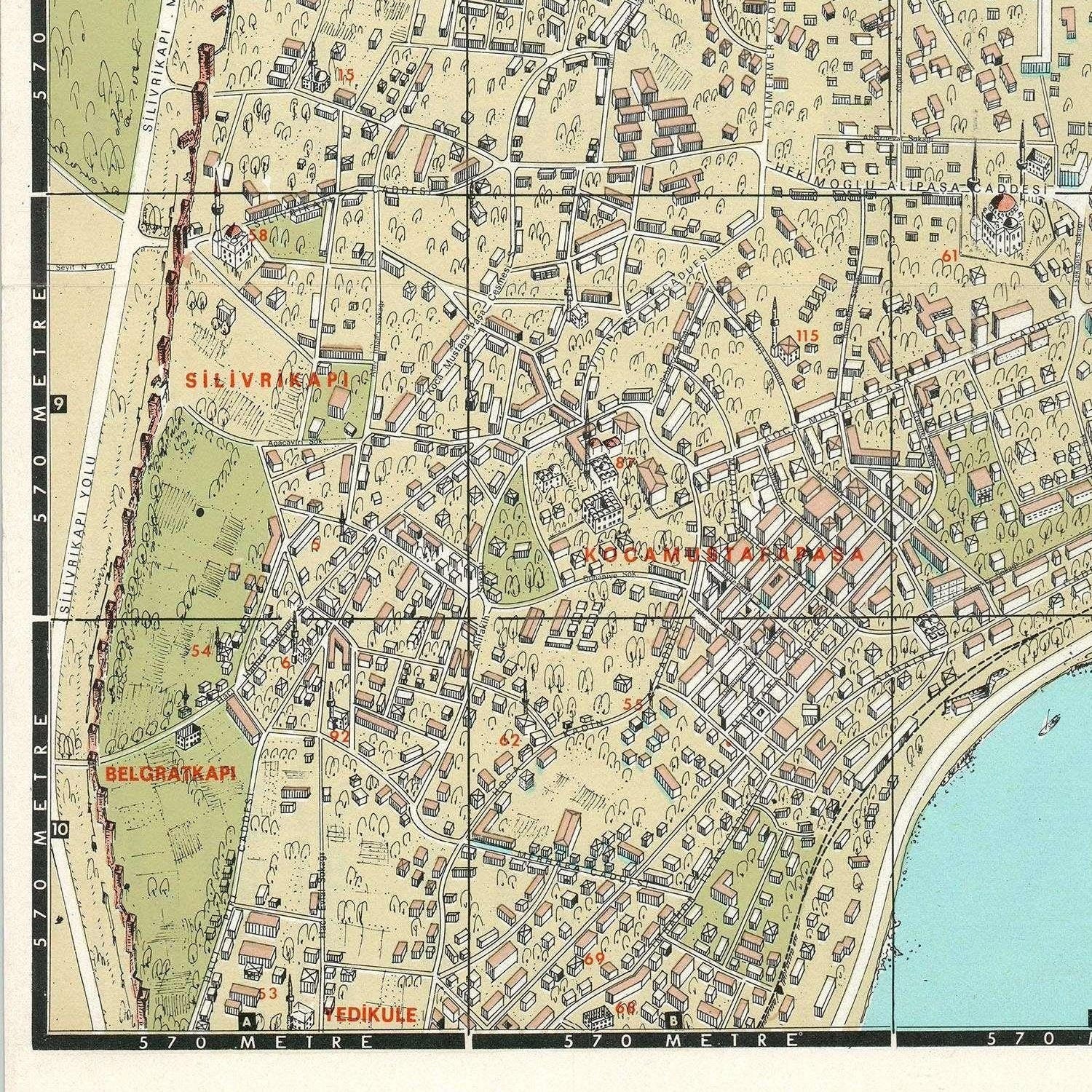 detail of the map from the bottom left corner