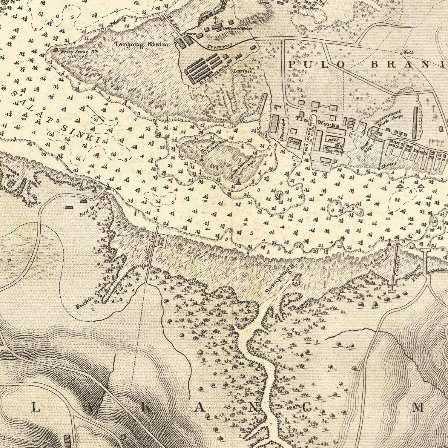 detail of the map from the centre 