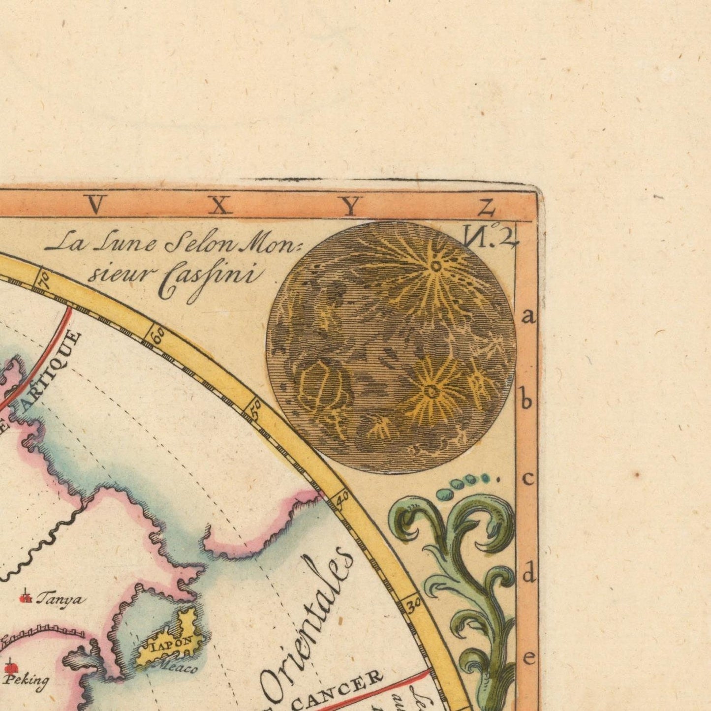 detail of the map from the top right corner